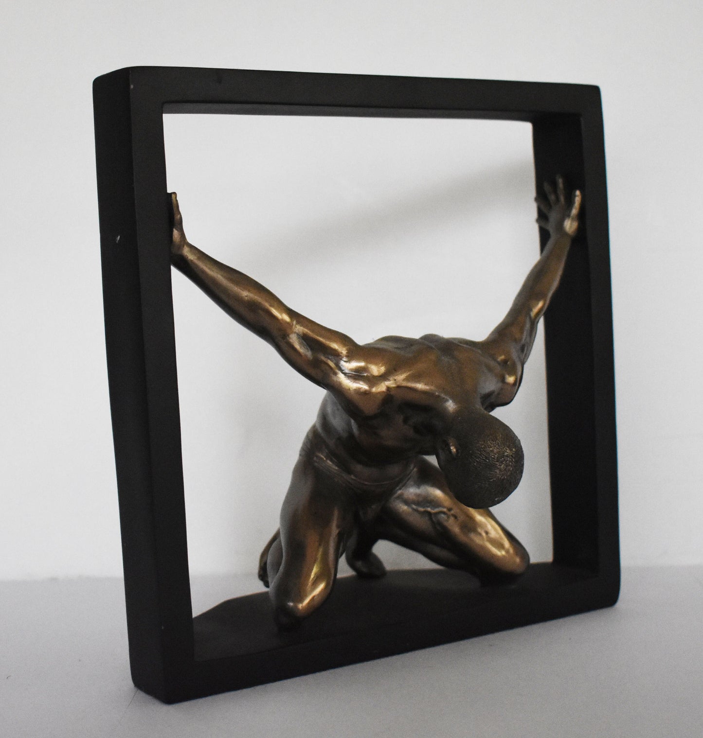 Naked Male Statue - Erotic Art - Sexy Pose - Beautiful Man - Hot Body - Desire and Love - Cold Cast Bronze Resin