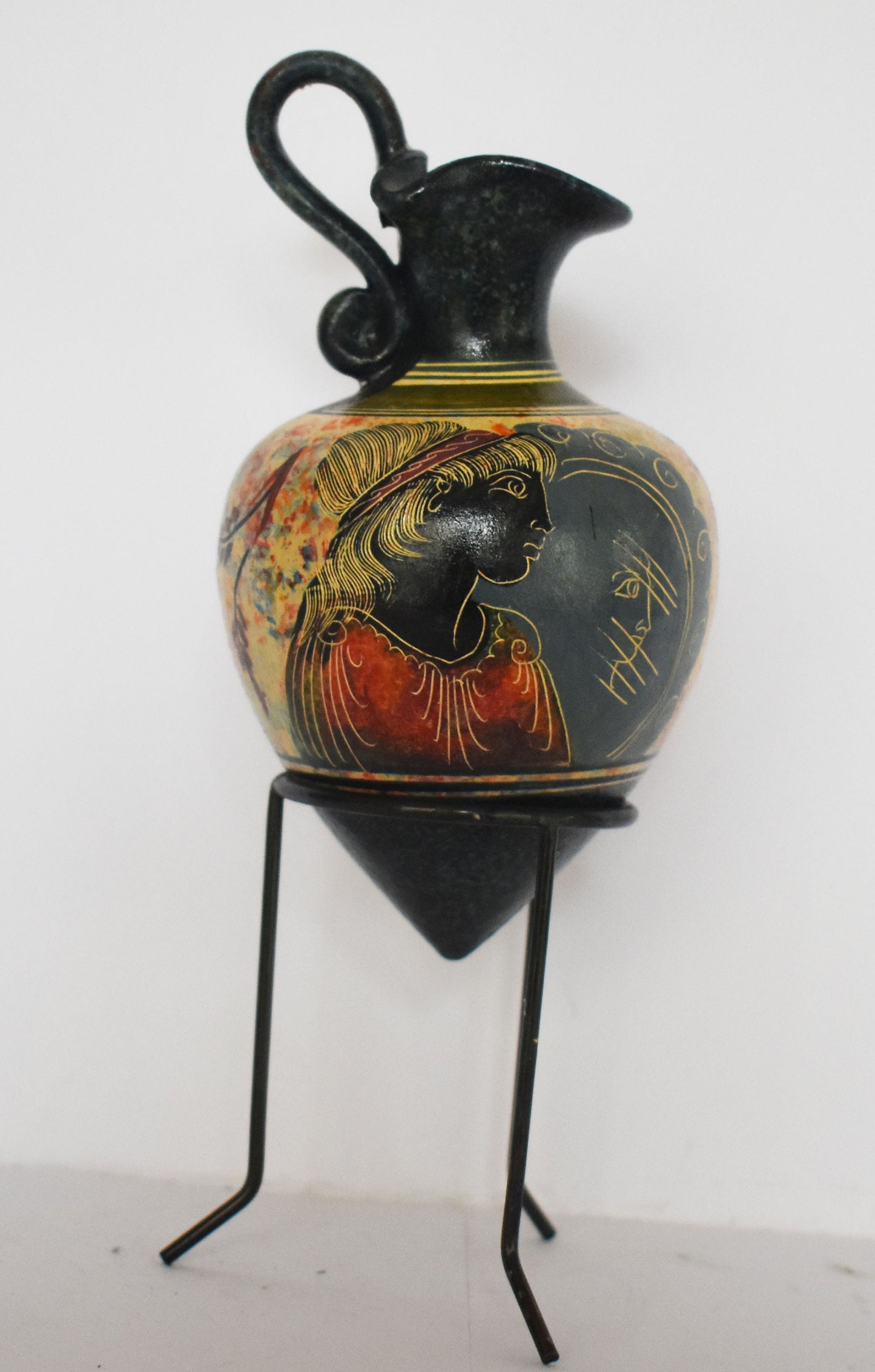 Rhyton from Greece - Vessel for Libations or Drinking  - Aphodite Venus - Greek Roman Goddess of Love and Beauty - Ceramic Vase