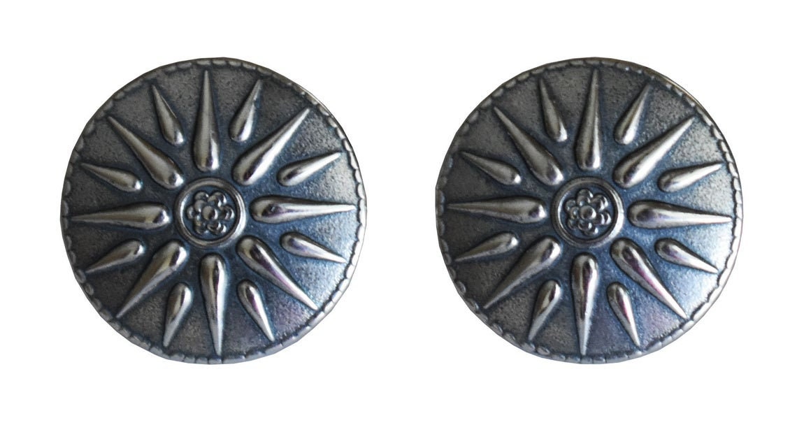 Vergina Sun - Alexander the Great - Macedonia - Rayed Solar Symbol  - Cufflinks - 925 Sterling Silver