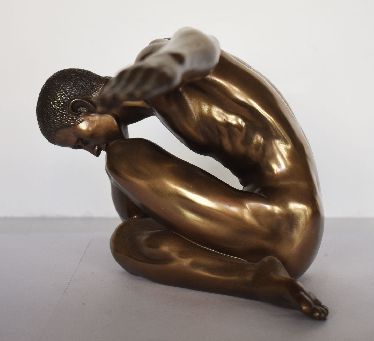 Naked Male Statue - Erotic Art - Love has no other desire but to fulfil itself - Cold Cast Bronze Resin