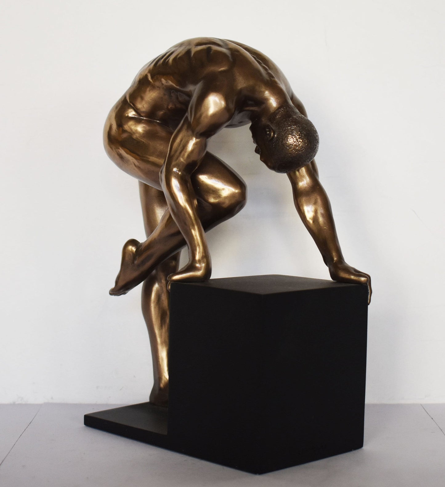 Naked Male Statue - Erotic Art - rest at the noon hour and meditate love’s ecstasy - Cold Cast Bronze Resin