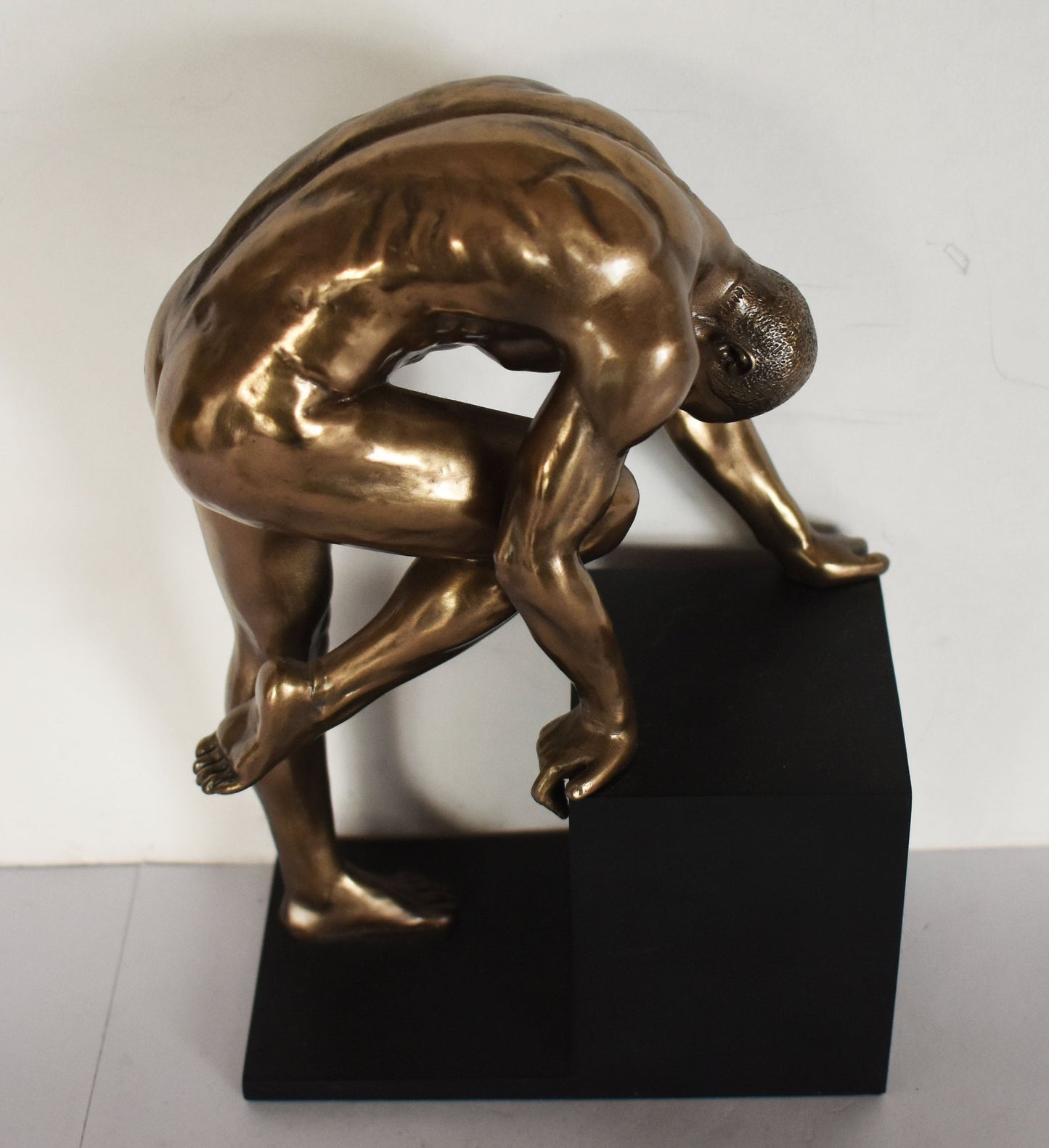 Naked Male Statue - Erotic Art - rest at the noon hour and meditate love’s ecstasy - Cold Cast Bronze Resin