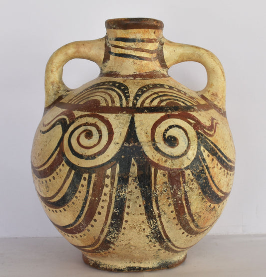 Terracotta Stirrup Jar with Octopus - Greek, Mycenaean - c 1200-1100 B.C. - Museum Reproduction - Ceramic Artifact