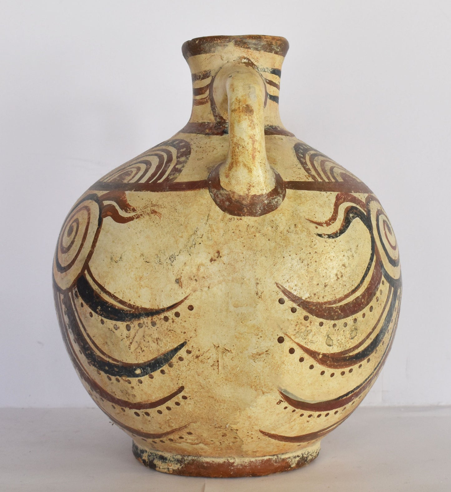 Terracotta Stirrup Jar with Octopus - Greek, Mycenaean - c 1200-1100 B.C. - Museum Reproduction - Ceramic Artifact