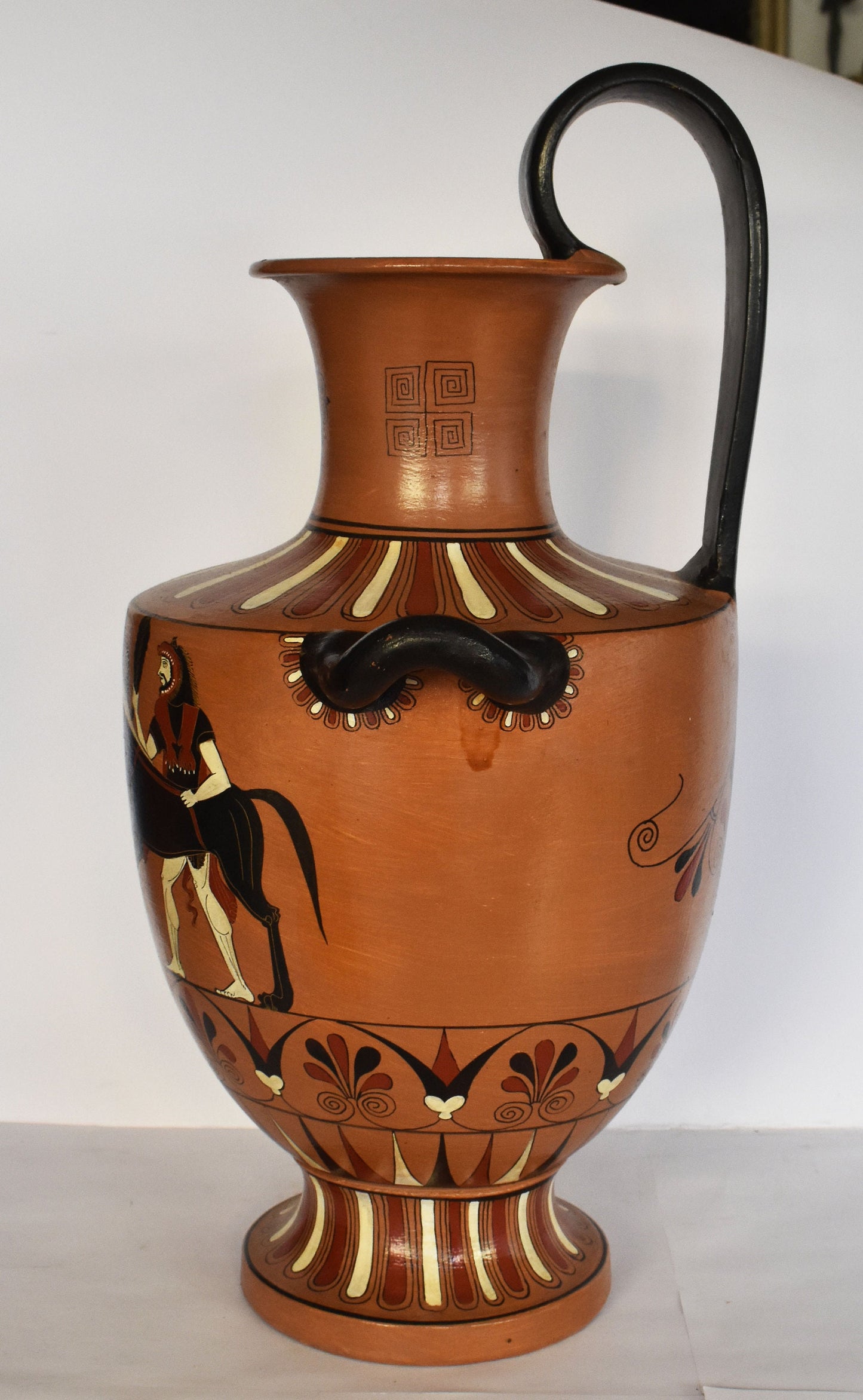 Hercules Cerberus Eurystheus - Meander and Floral Design - Hydria - 540 BC - Ceramic Vase