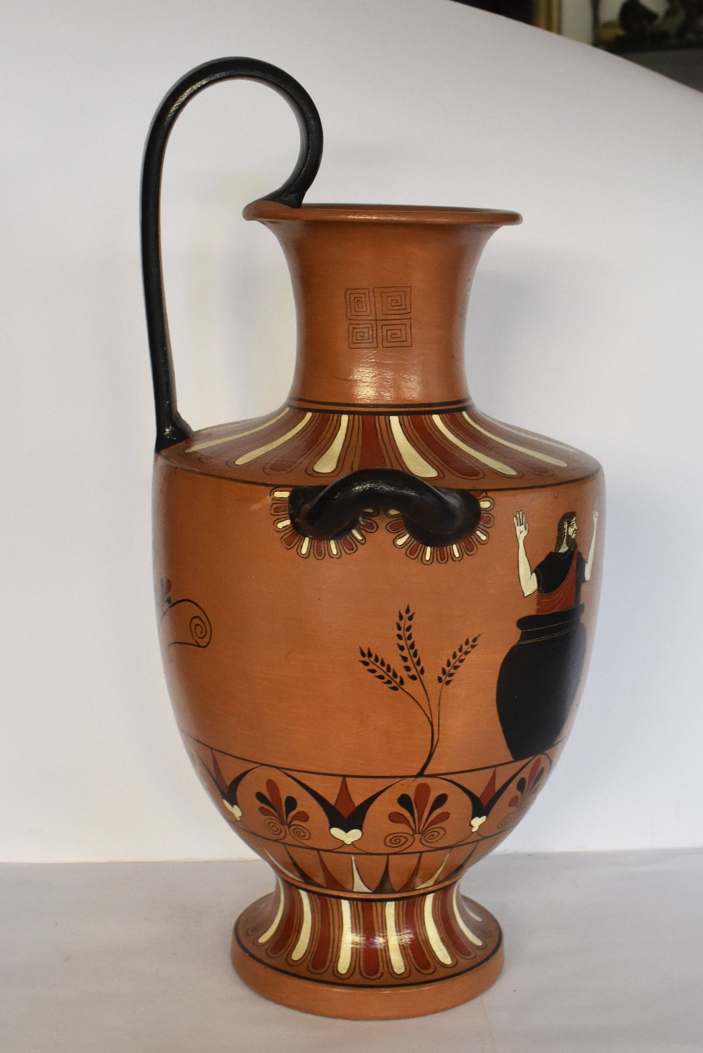 Hercules Cerberus Eurystheus - Meander and Floral Design - Hydria - 540 BC - Ceramic Vase