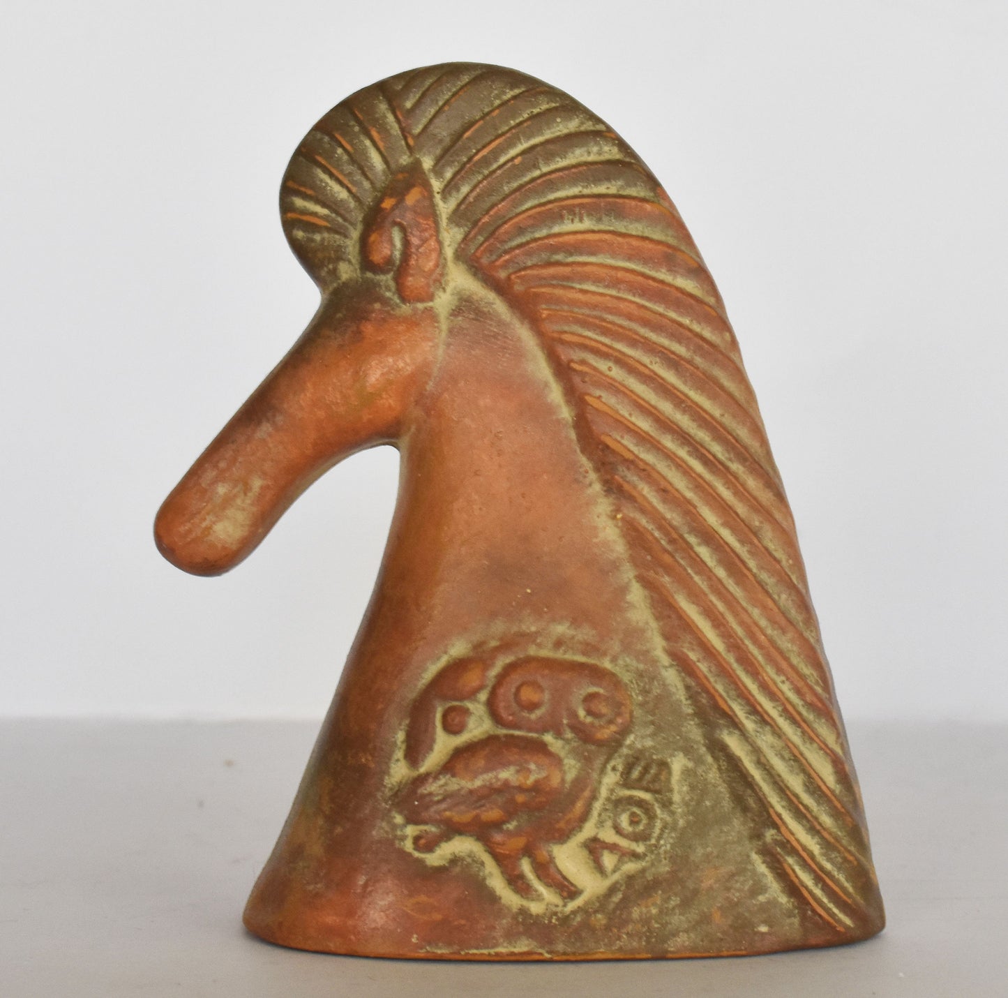 Horse Head - Athens, Attica - 500 BC - Symbol of  Courage, Integrity, Power - dedication at sanctuary - Museum Replica - Ceramic Artifact