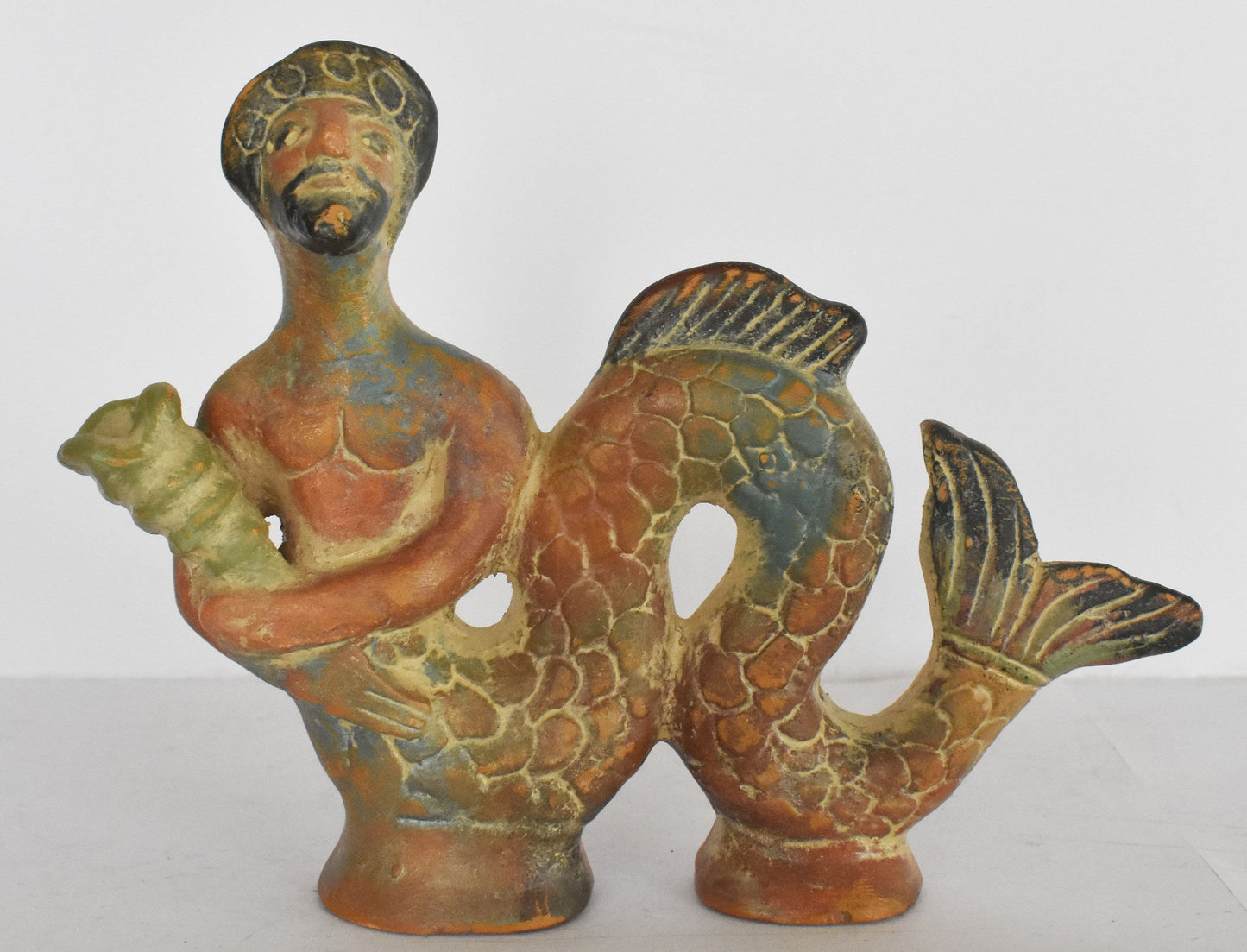 Triton - Merman - Demigod - Son of Poseidon - Athens - 600 BC - Museum Reproduction  - Ceramic Artifact