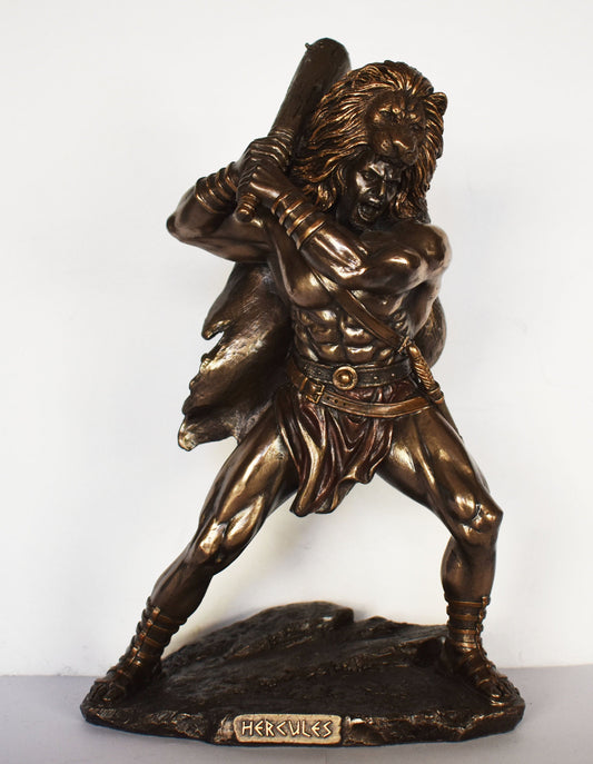 Hercules - Heracles - Son of Zeus and Alcmene - Greek legendary Hero - The 12 Labours - Strong, Brave and Masculine - Cold Cast Bronze Resin