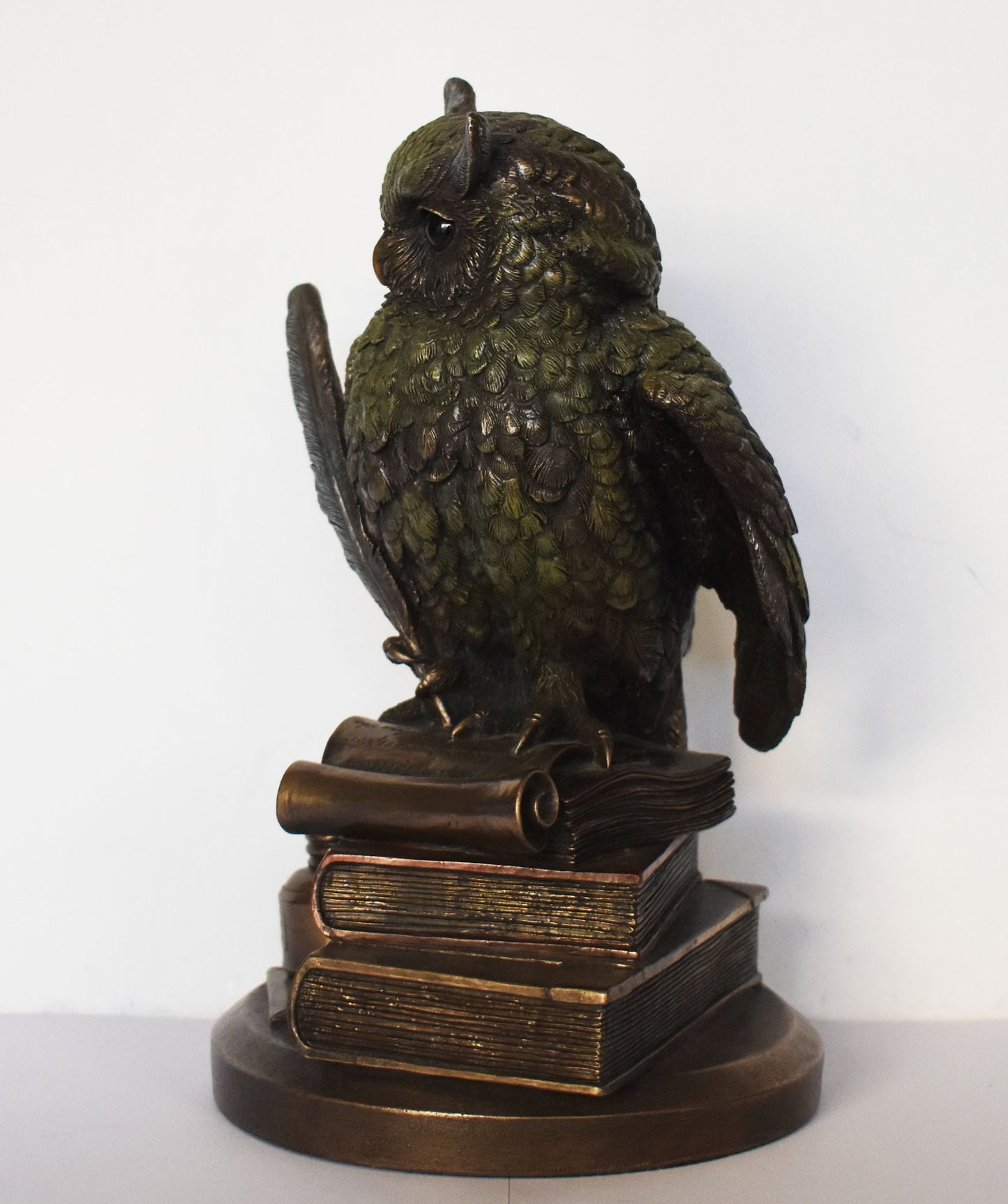 Owl Of Wisdom and Knowledge - Symbol of Goddess Athena Minerva - good luck - Ancient Greece - Cold Cast Bronze Resin