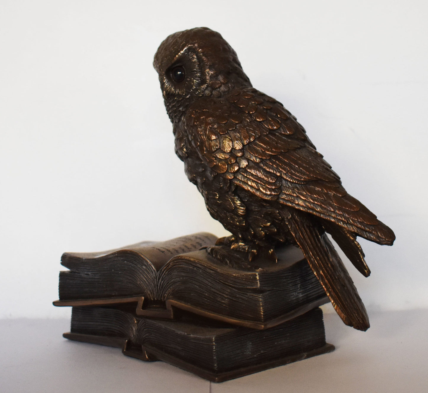 Owl Of Wisdom and Knowledge - Symbol of  Greek Roman Goddess Athena Minerva - Ancient Greece - Cold Cast Bronze Resin