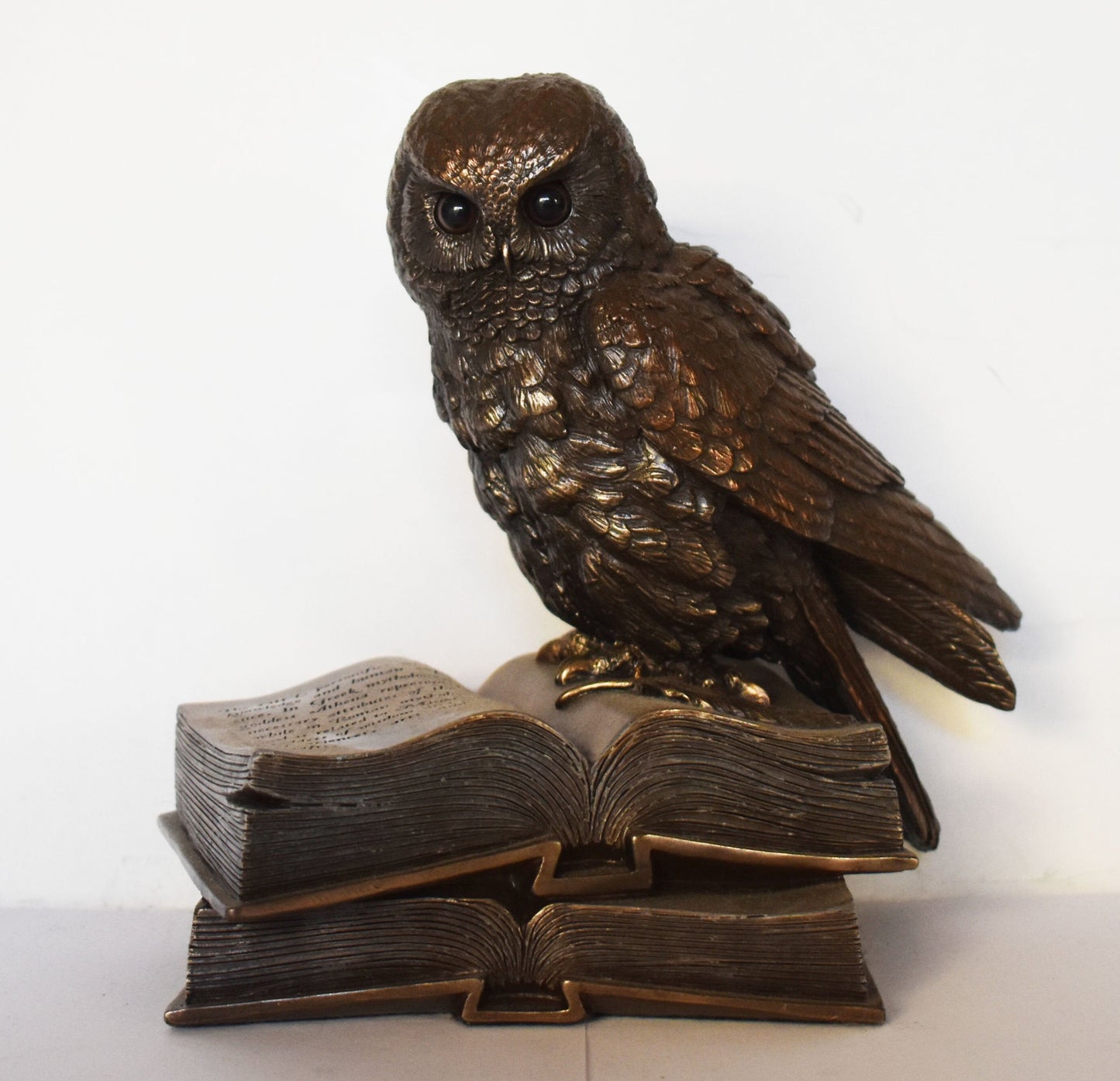 Owl Of Wisdom and Knowledge - Symbol of  Greek Roman Goddess Athena Minerva - Ancient Greece - Cold Cast Bronze Resin