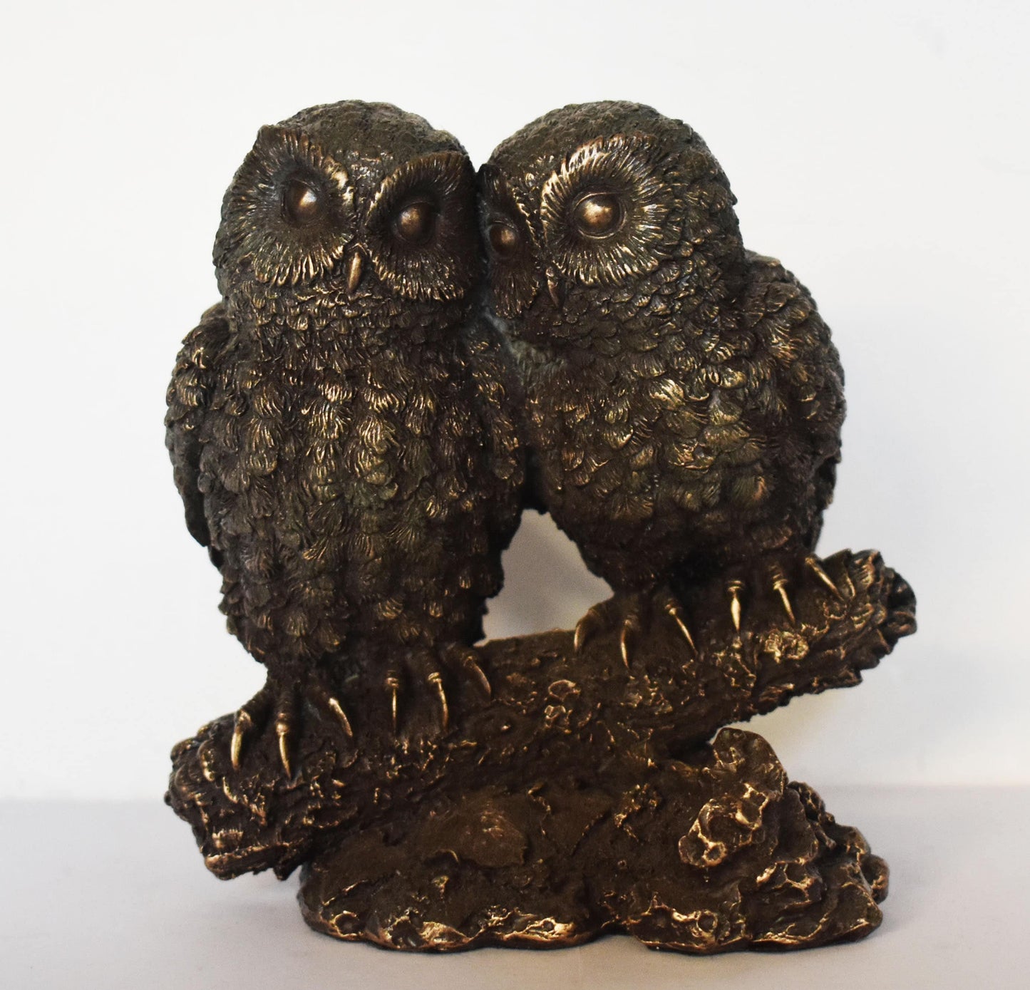 Owls Of Wisdom and Knowledge - Symbol of  Greek Roman Goddess Athena Minerva - Ancient Greece - Cold Cast Bronze Resin