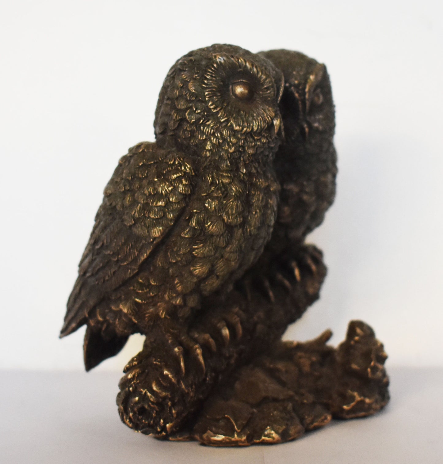 Owls Of Wisdom and Knowledge - Symbol of  Greek Roman Goddess Athena Minerva - Ancient Greece - Cold Cast Bronze Resin