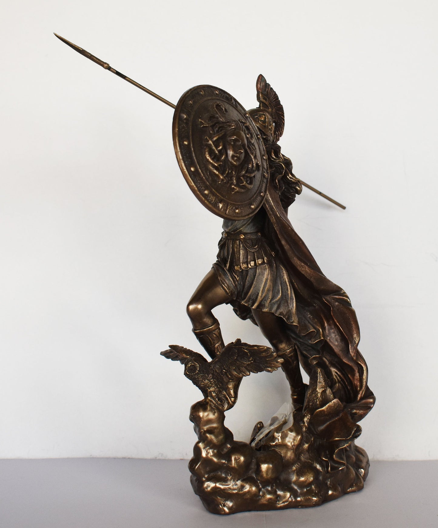 Athena Minerva - Greek Roman goddes of Wisdom, Strength, Strategy, Courage, Inspiration, Arts - Acropolis - Cold Cast Bronze Resin
