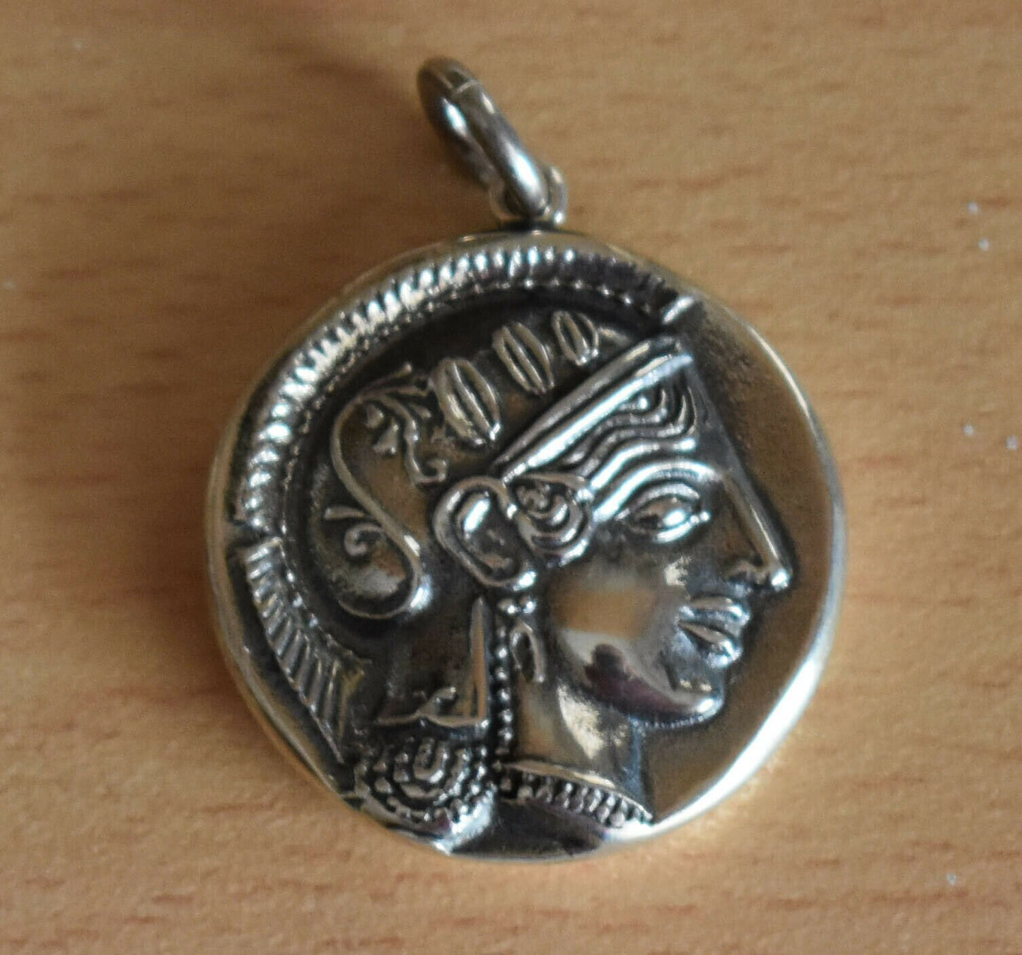 Athena Minerva Greek Roman Goddess of Wisdom - Owl  - Dekadrachm - 465 BC - Coin Pendant - 925 Sterling Silver