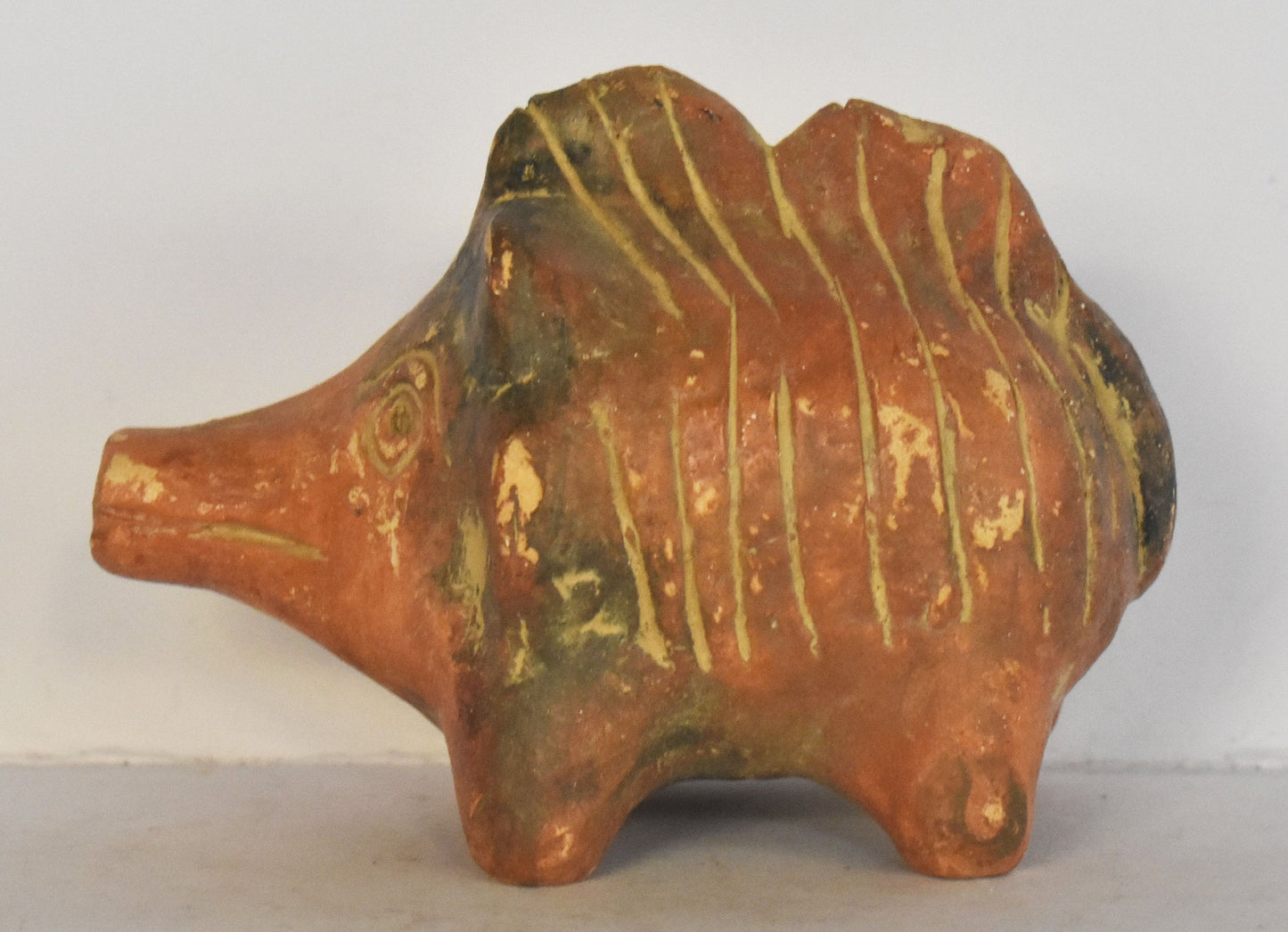 Idol of a Wild Pig -  Mycenae - 1100 BC - Symbol of Abundance, Courage, Generosity - Miniature - Museum Reproduction - Ceramic Artifact