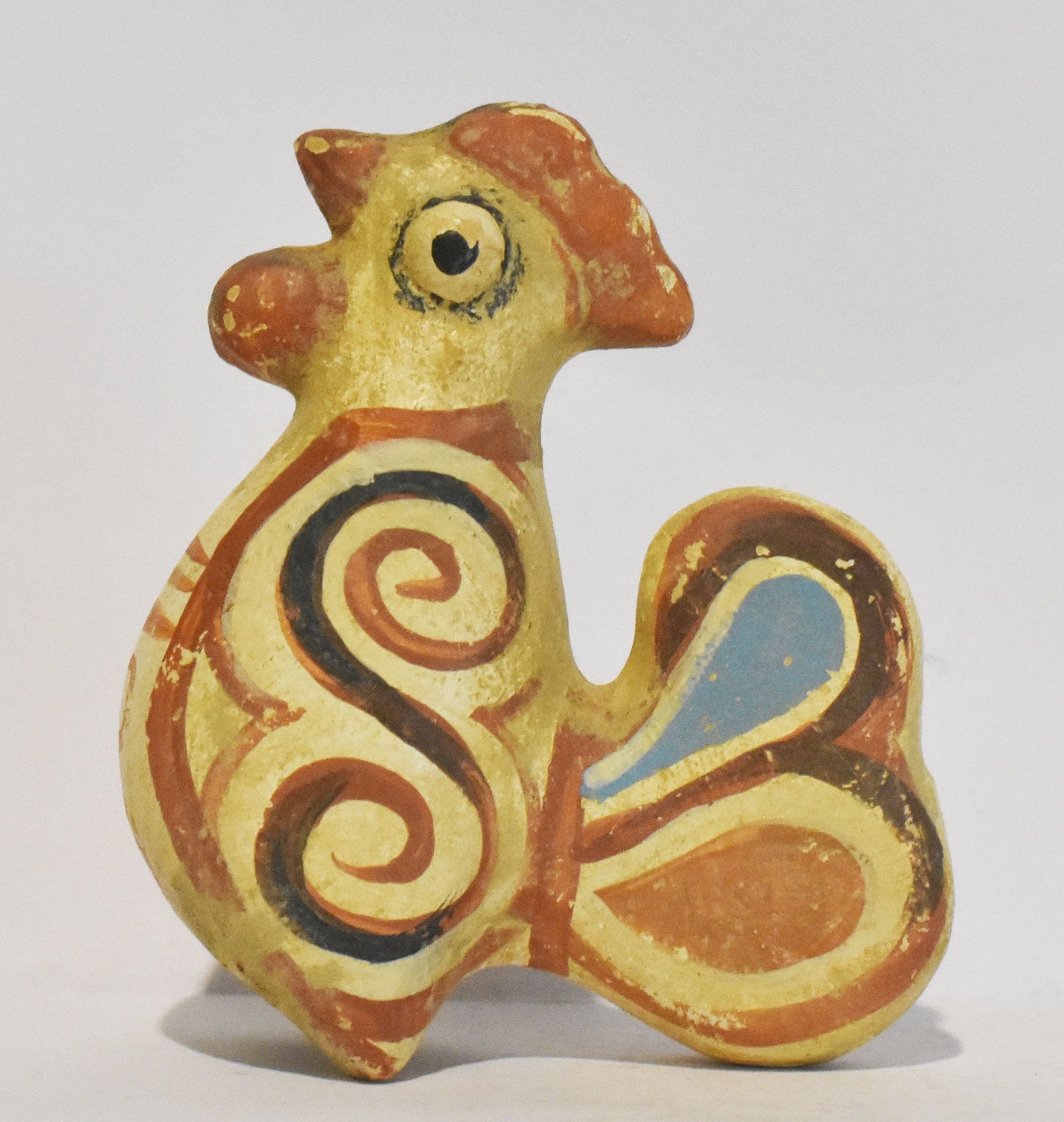 Idol of a Rooster - Attica, Athens - 650 BC - Alectryon's Myth - Miniature - Museum Reproduction - Ceramic Artifact