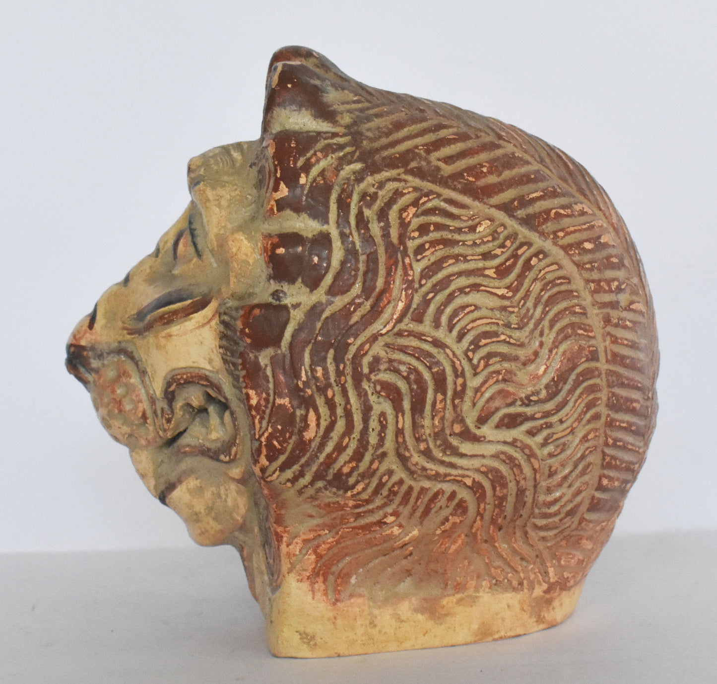 Lion head-Spout - Symbol of Majesty, Strength, Courage, Justice - Museum Reproduction  - Ceramic Artifact