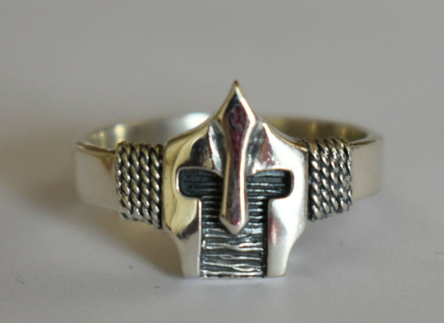Spartan Helmet - King Leonidas - 300 Spartans - Battle of Thermopylae - 480 BC - Ring - Size Us 12- 925 Sterling Silver