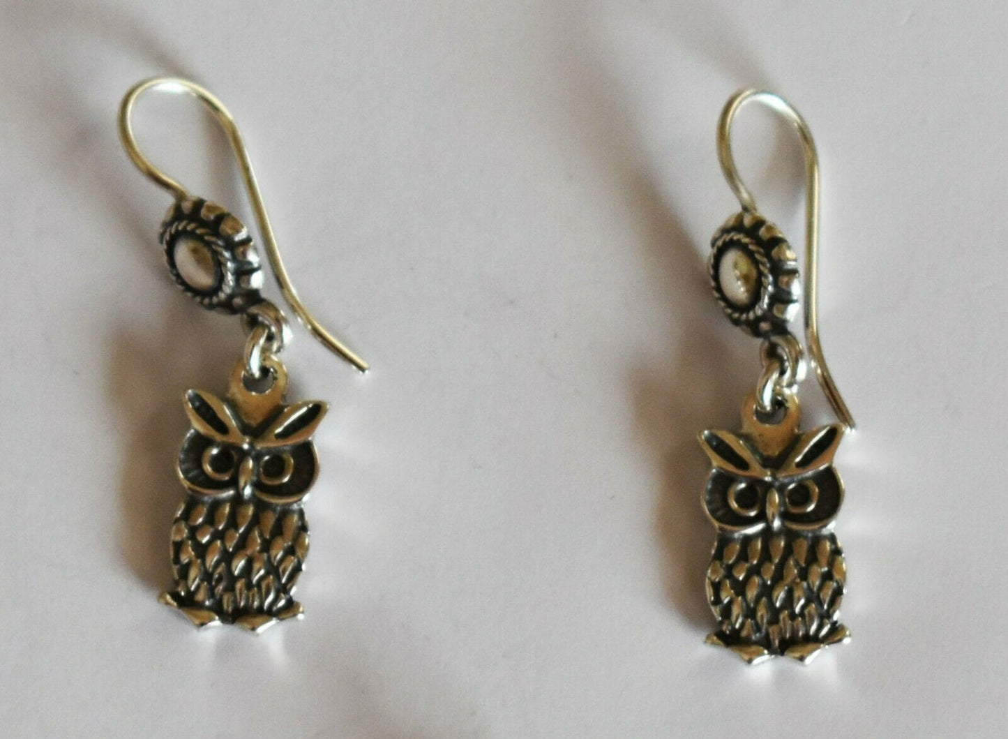 Owl Of Wisdom and Knowledge - Symbol of Goddess Athena Minerva - Ancient Greece - Set of small Pendant and Earrings - 925 Sterling Silver