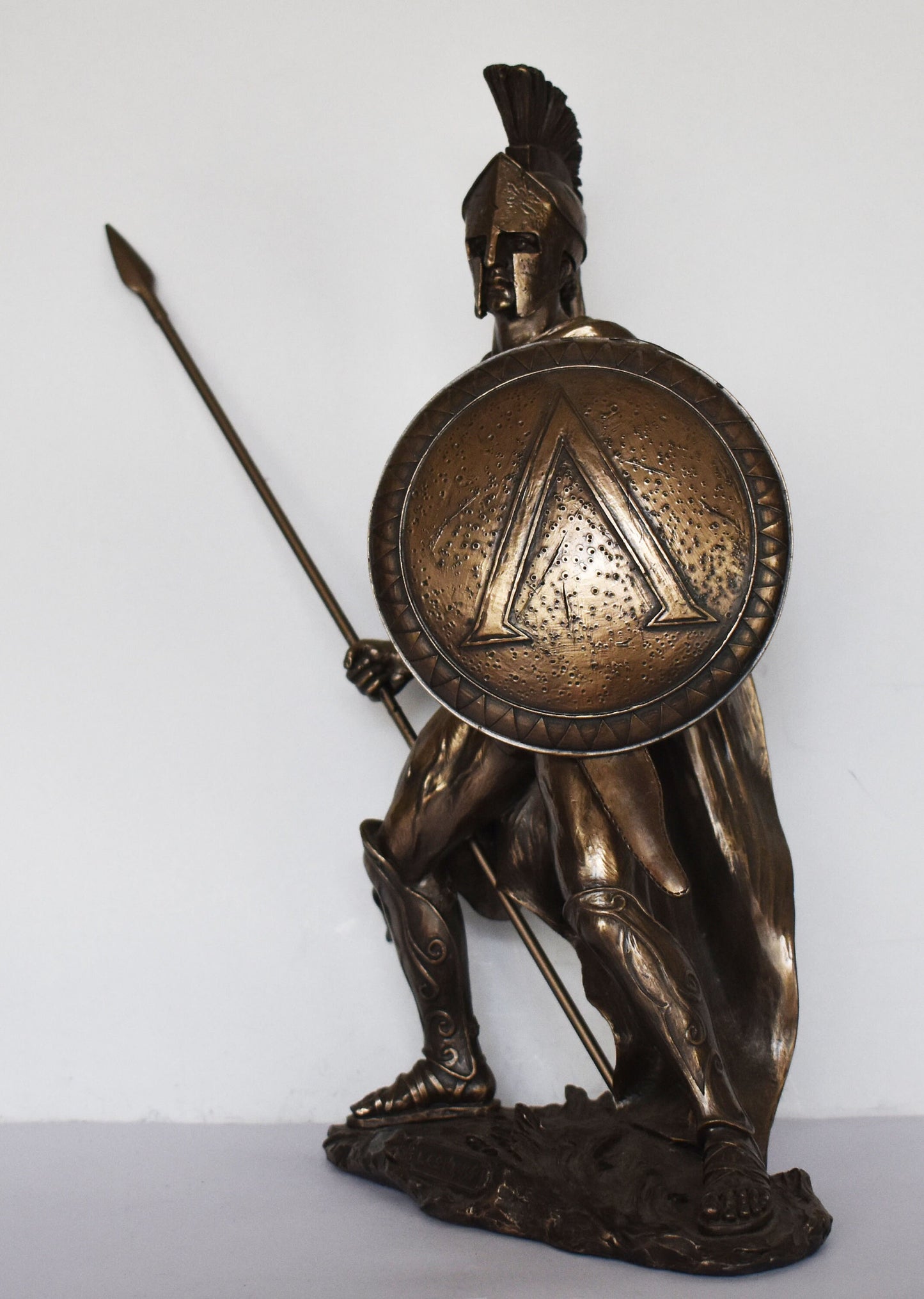 Leonidas - Great Spartan King - Leader of 300 - Battle of Thermopylae - 480 BC - Molon Labe, Come and Take Them - Cold Cast Bronze Resin