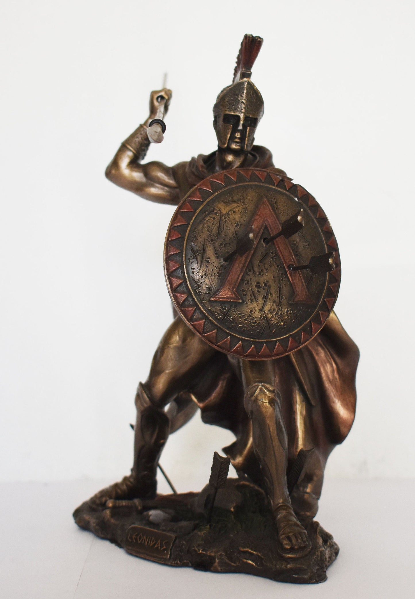 Leonidas - Spartan King - Leader of 300 - Battle of Thermopylae - 480 BC - Molon Labe, Come and Take Them - Cold Cast Bronze Resin