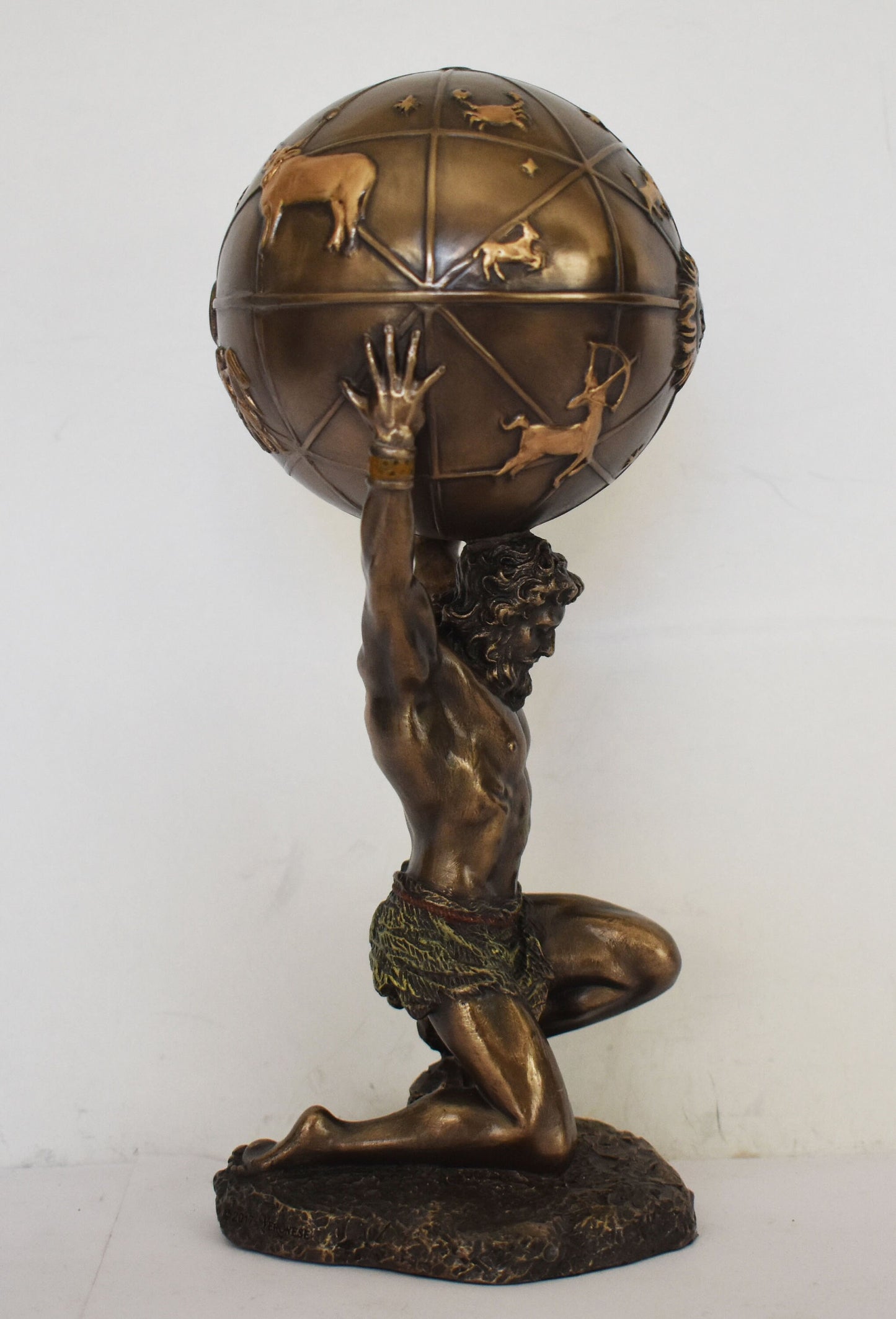 Atlas - Iapetus’ son - A Titan condemned to hold up the heavens or sky for eternity after the Titanomachy - Cold Cast Bronze Resin