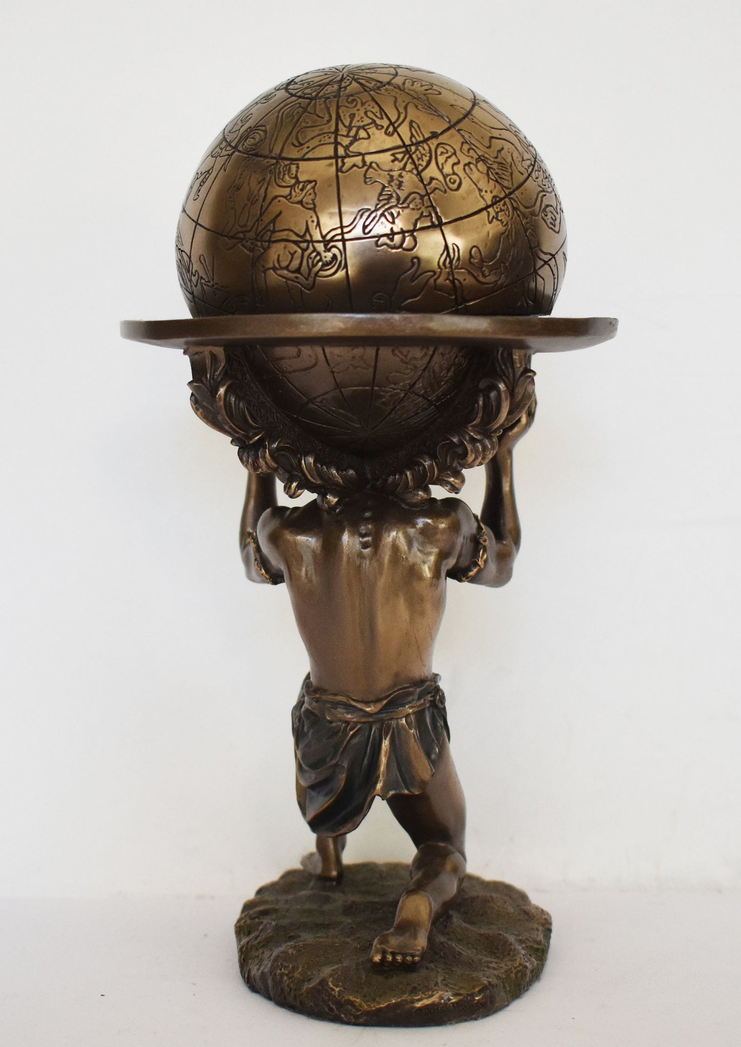 Atlas - Iapetus’ son - responsible for bearing the weight of the heavens on his shoulders - Cold Cast Bronze Resin