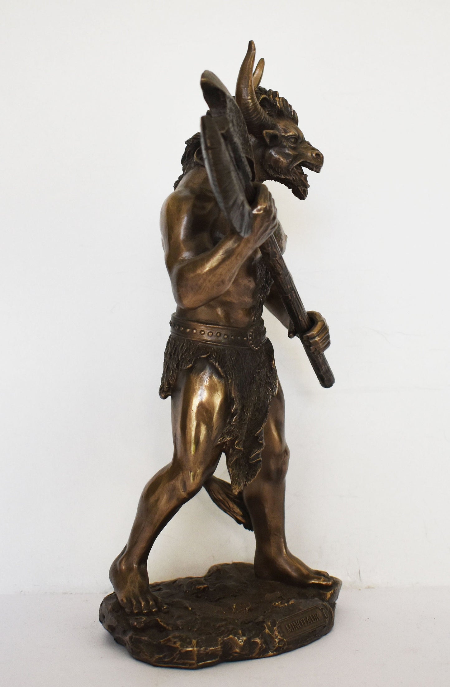 Minotaur - Mythical Creature, part man part bull - Fierce and Very Strong - Labyrinth, King Minos, Crete, Theseus - Cold Cast Bronze Resin