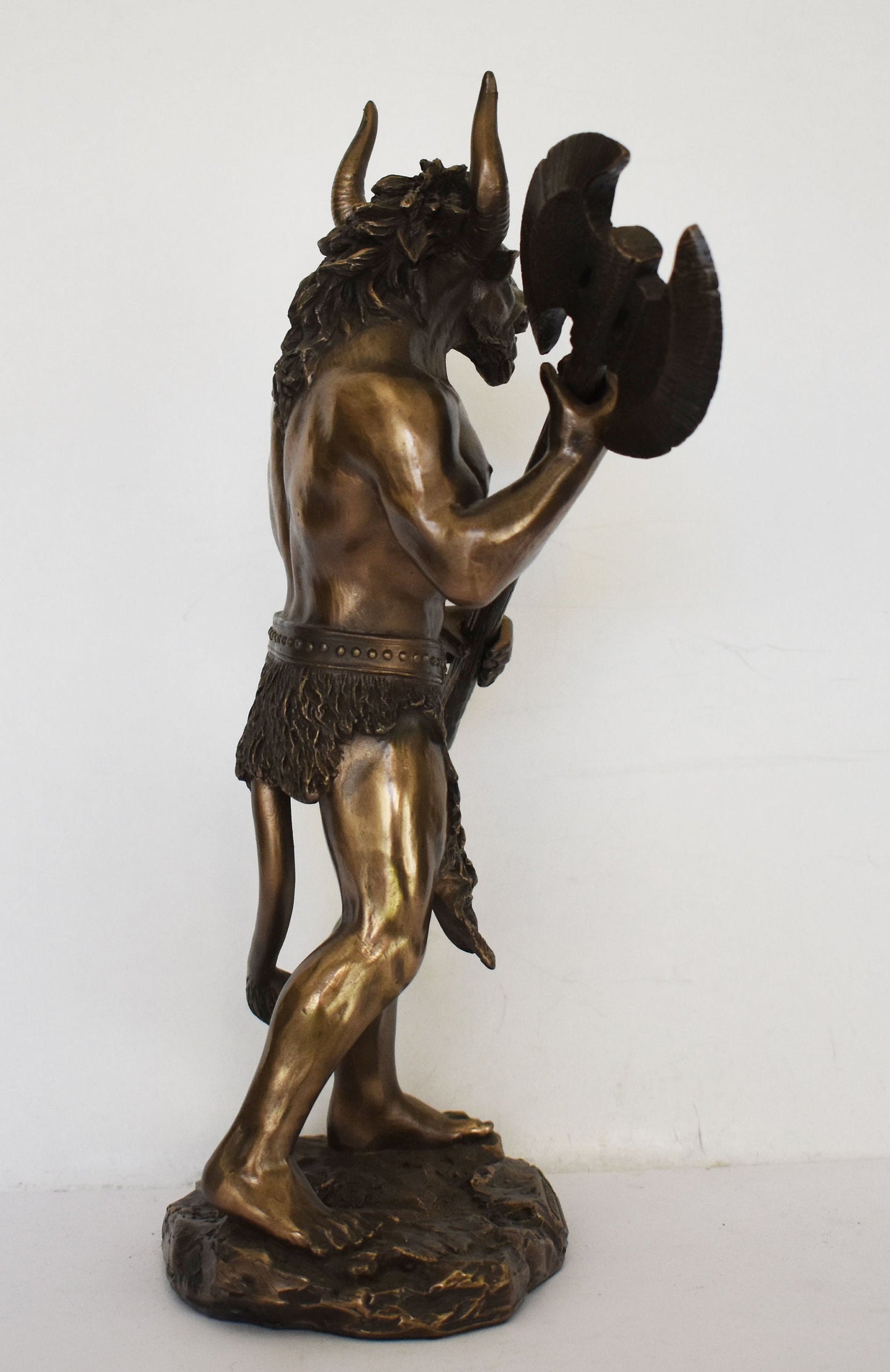 Minotaur - Mythical Creature, part man part bull - Fierce and Very Strong - Labyrinth, King Minos, Crete, Theseus - Cold Cast Bronze Resin