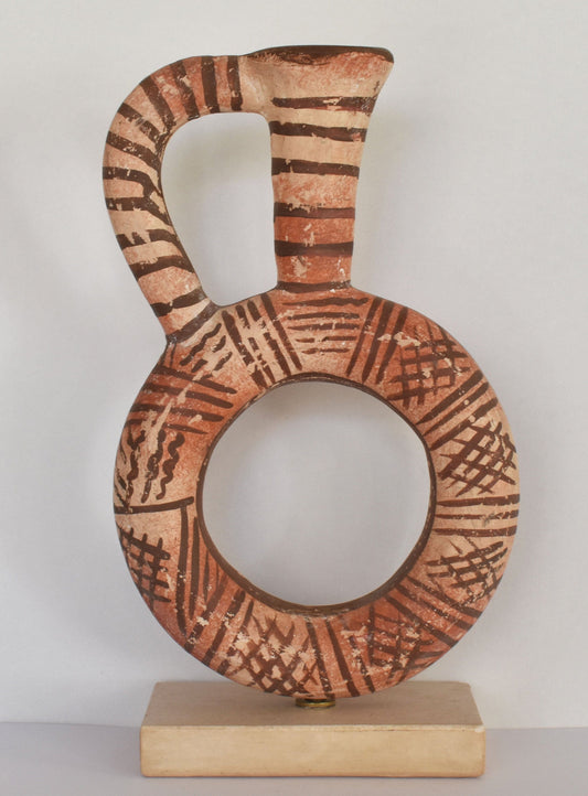 Ring-Shaped Vessel - Prohous - 1600 BC - Cypriot - Pierides Museum - Reproduction - Ceramic Artifact