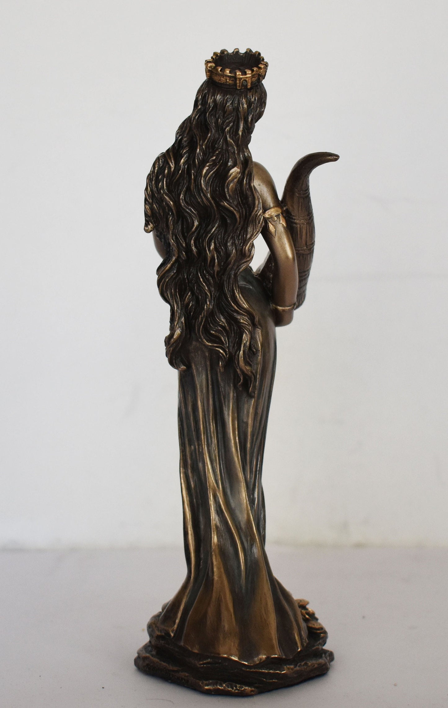 Tyche Fortuna - Greek Roman Goddess of Fortune, Good Luck, Chance, Providence, Succes, Prosperity, Fate - Success - Cold Cast Bronze Resin