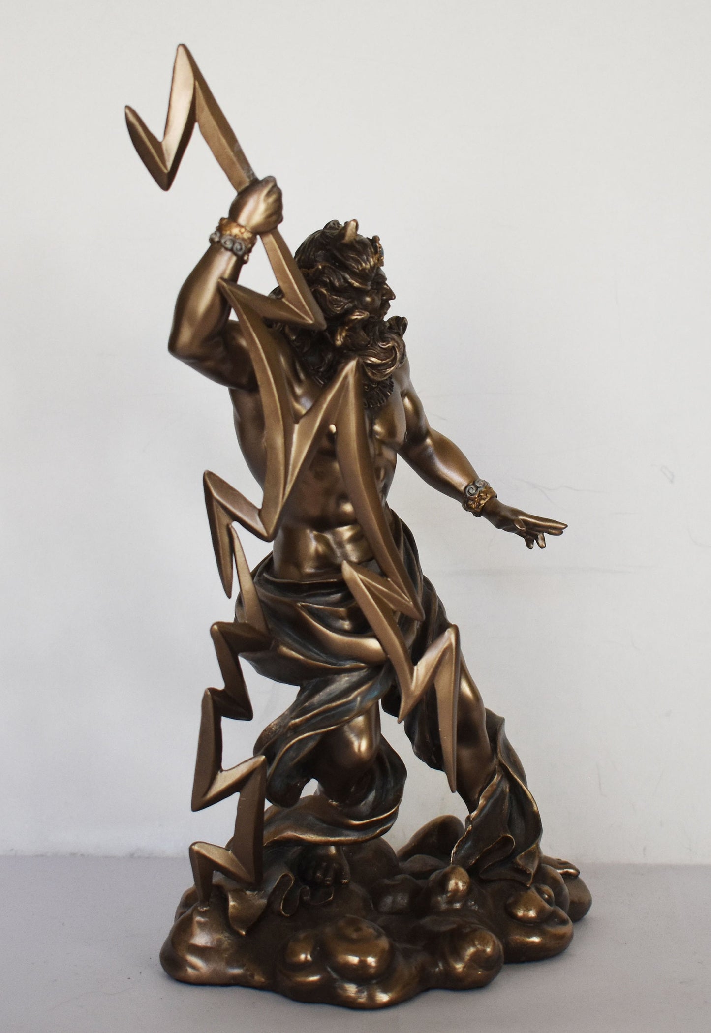 Zeus Jupiter - Greek Roman God of the Sky, Law and Order, Destiny and Fate - King of Mount Olympus - Greek religion - Cold Cast Bronze Resin