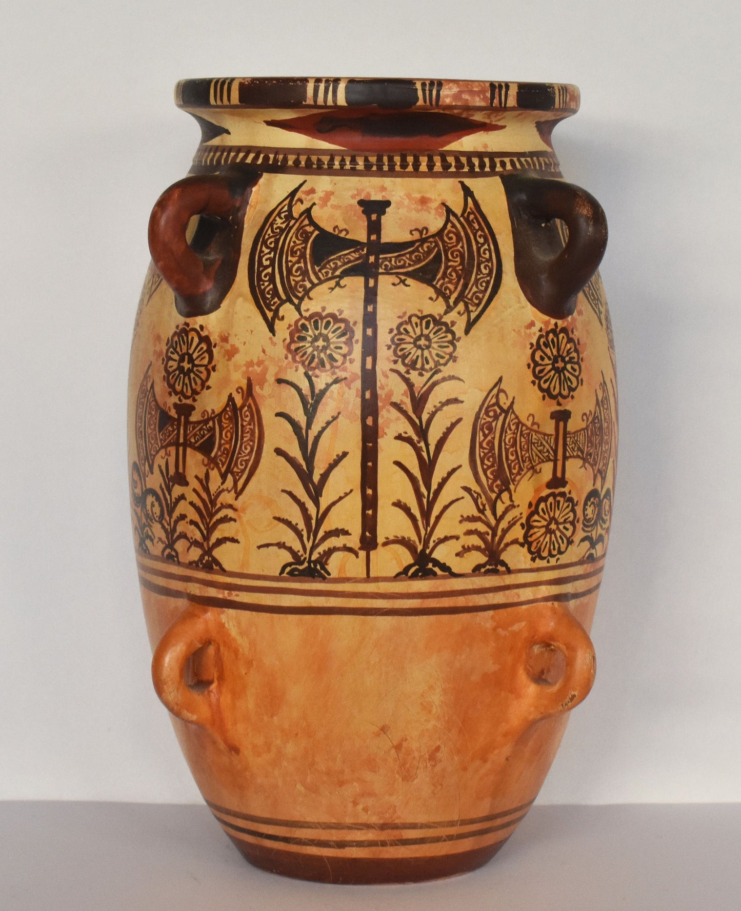 Pithos Vessel with Double-Head Axe, Labrys - Minoan - 1800 BC - Knossos Palace - Crete - Ceramic Vase