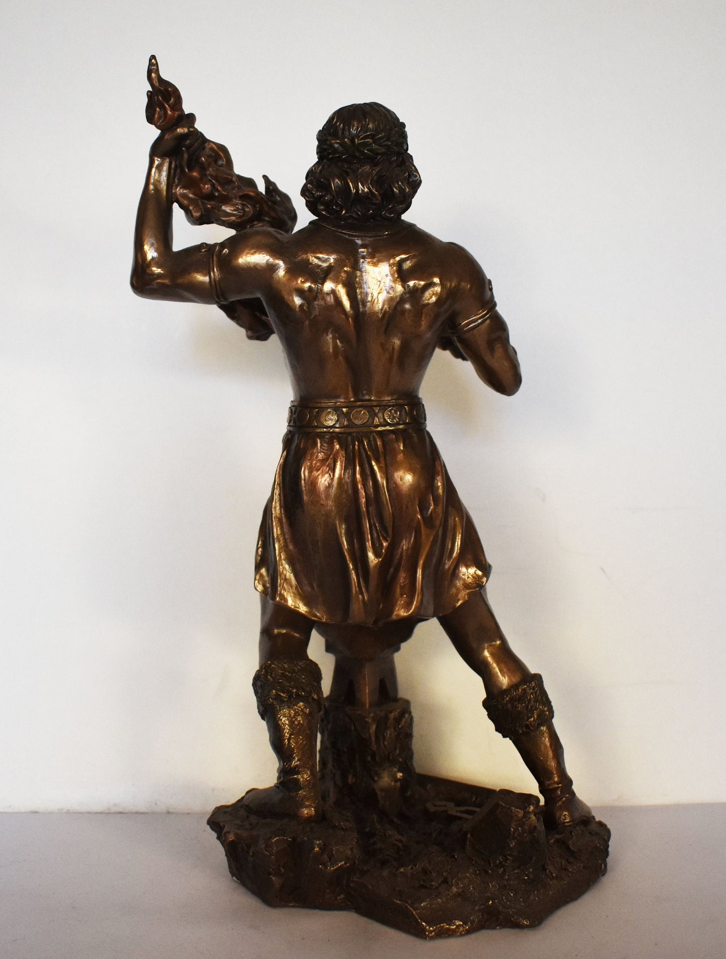 Hephaestus Vulcan - Greek Roman God of Blacksmiths, Metalworking, Craftsmen, forges, Fire and Volcanoes  - Cold Cast Bronze Resin