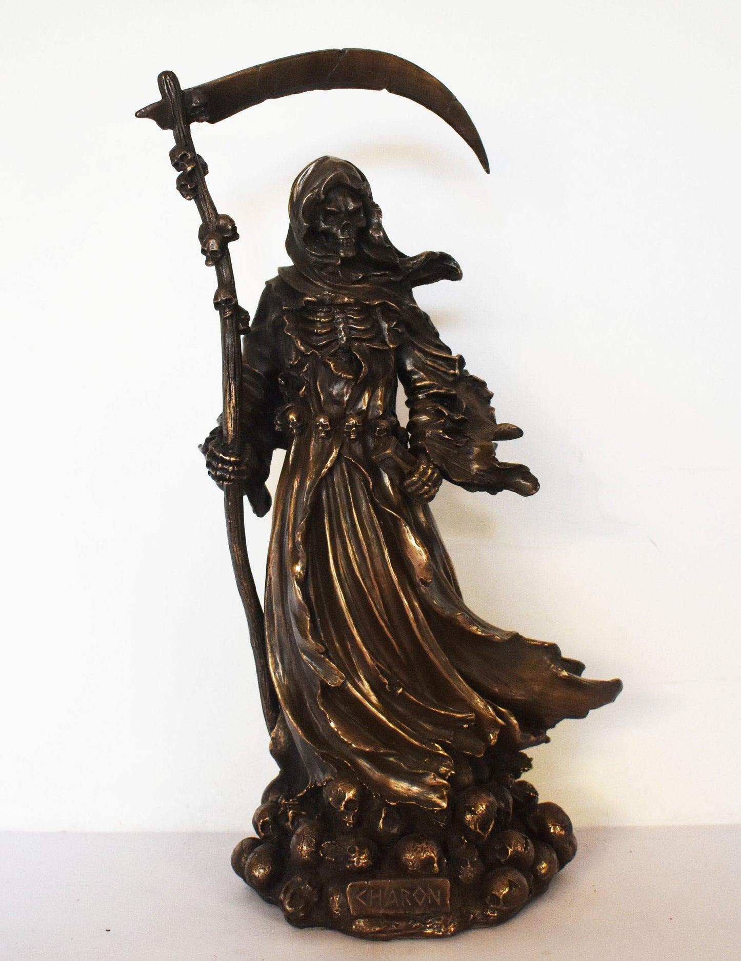 Charon Kharon -  Psychopomp - The ferryman of the Greek underworld - Rivers Acheron and Styx - Cold Cast Bronze Resin