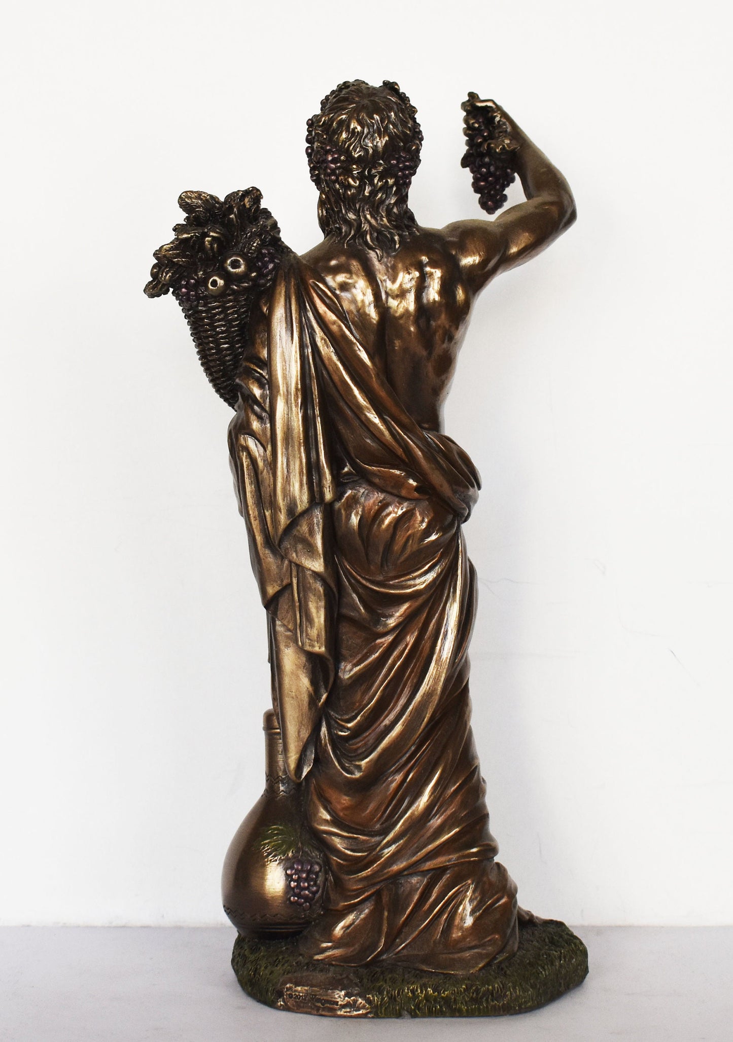 Dionysus Bacchus - God of wine and grape harvest - Represented the wild and carefree aspects of Greek society - Cold Cast Bronze Resin