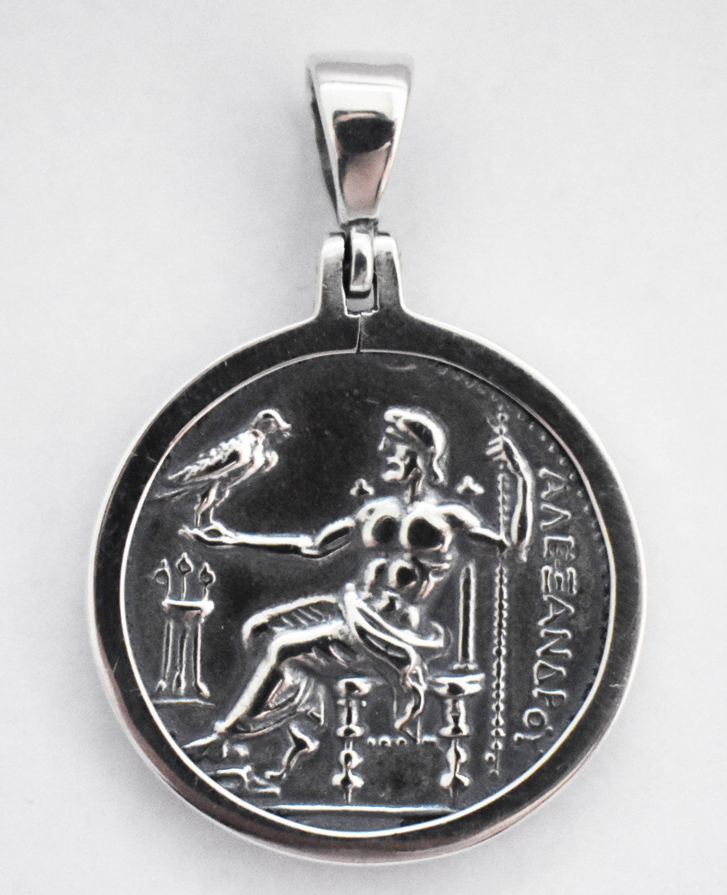 Alexander The Great, Hercules - Macedonian King -  Amphipolis tetradrachm - 336-326 BC - Coin Pendant  - 925 Sterling Silver