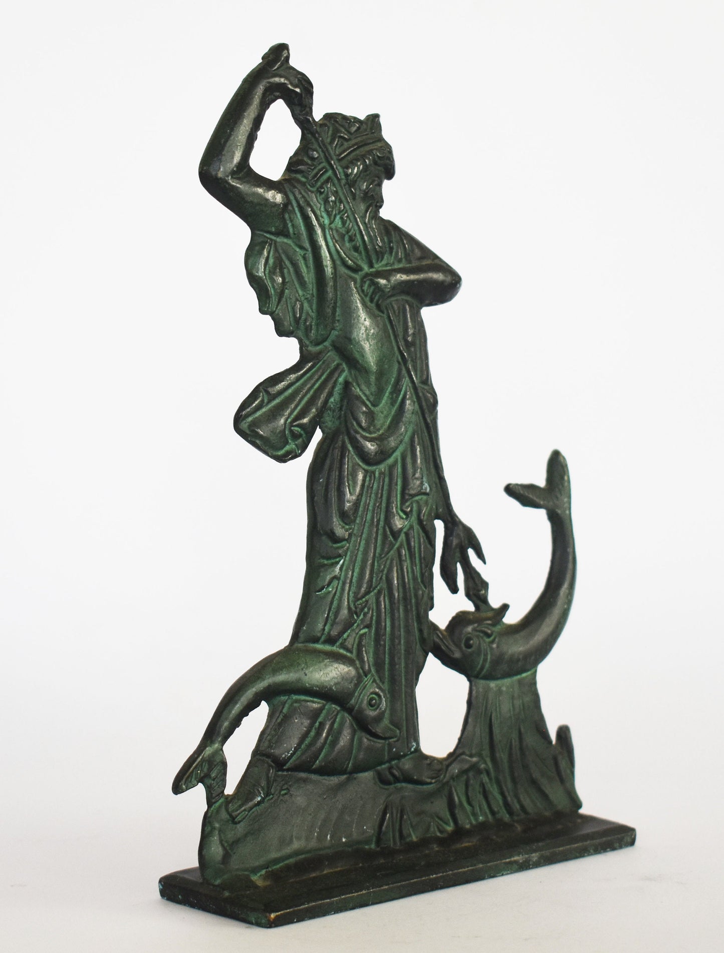 Poseidon Neptune - Greek Roman God of the Sea, Storms, Earthquakes and Horses - pure bronze  statue