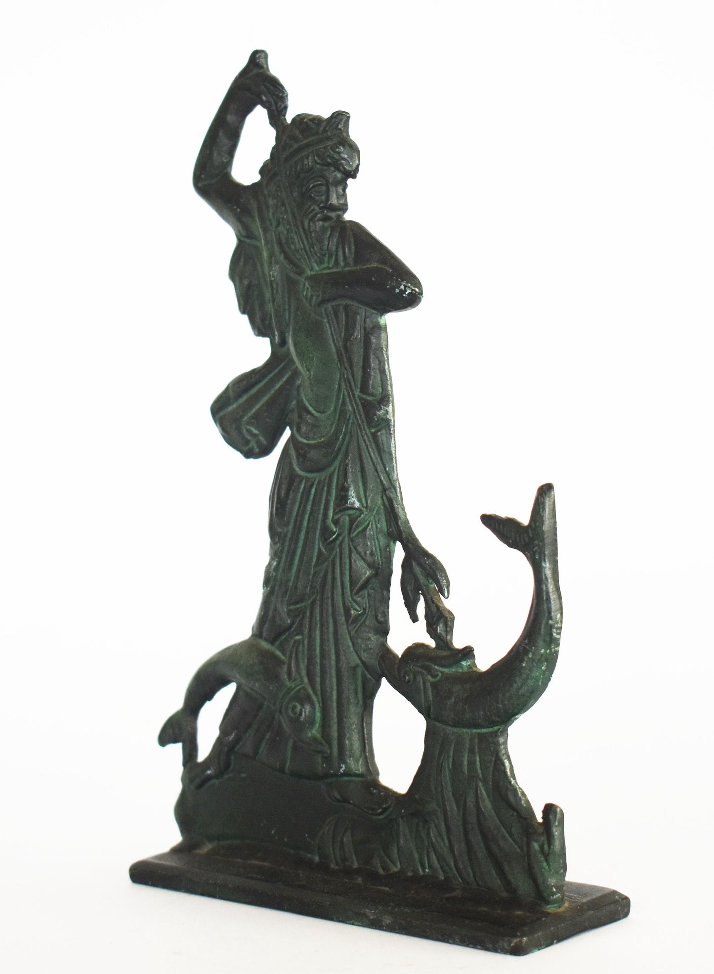 Poseidon Neptune - Greek Roman God of the Sea, Storms, Earthquakes and Horses - pure bronze  statue