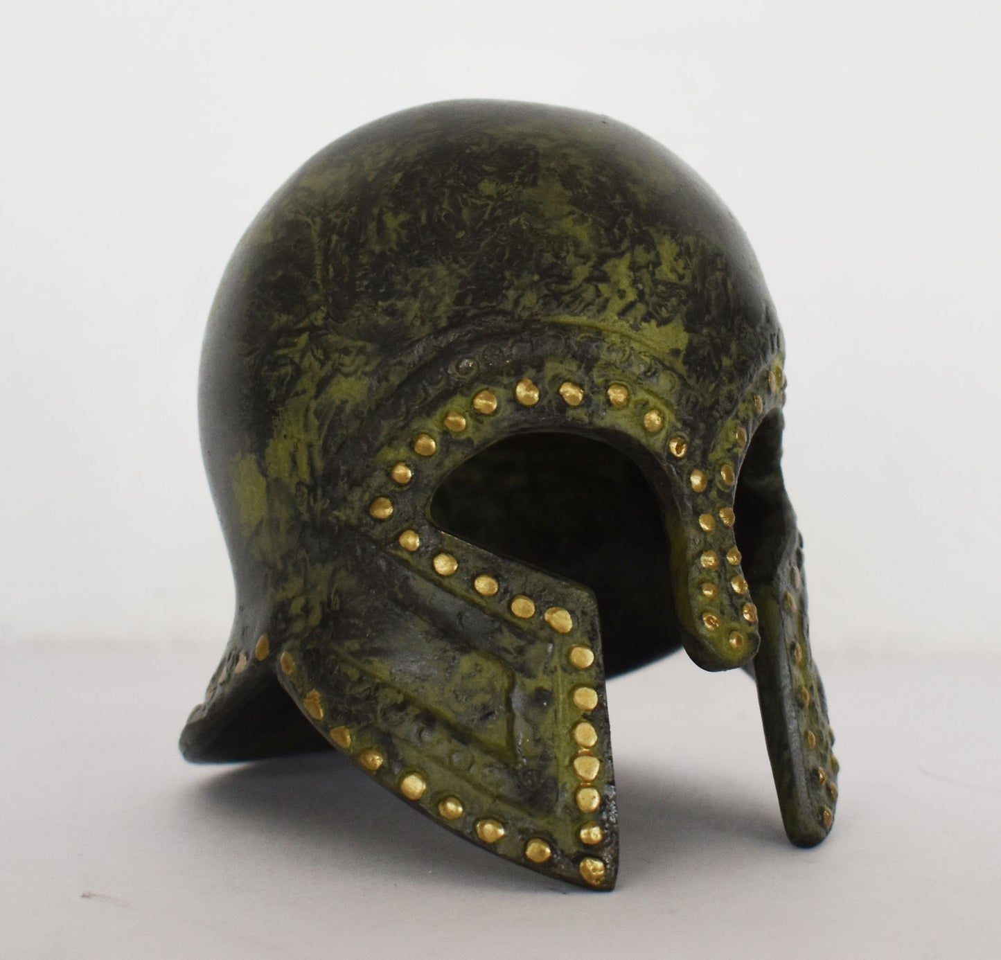 Ancient Greek Corinthian Helmet, from Olympia - Museum Replica - pure bronze  statue