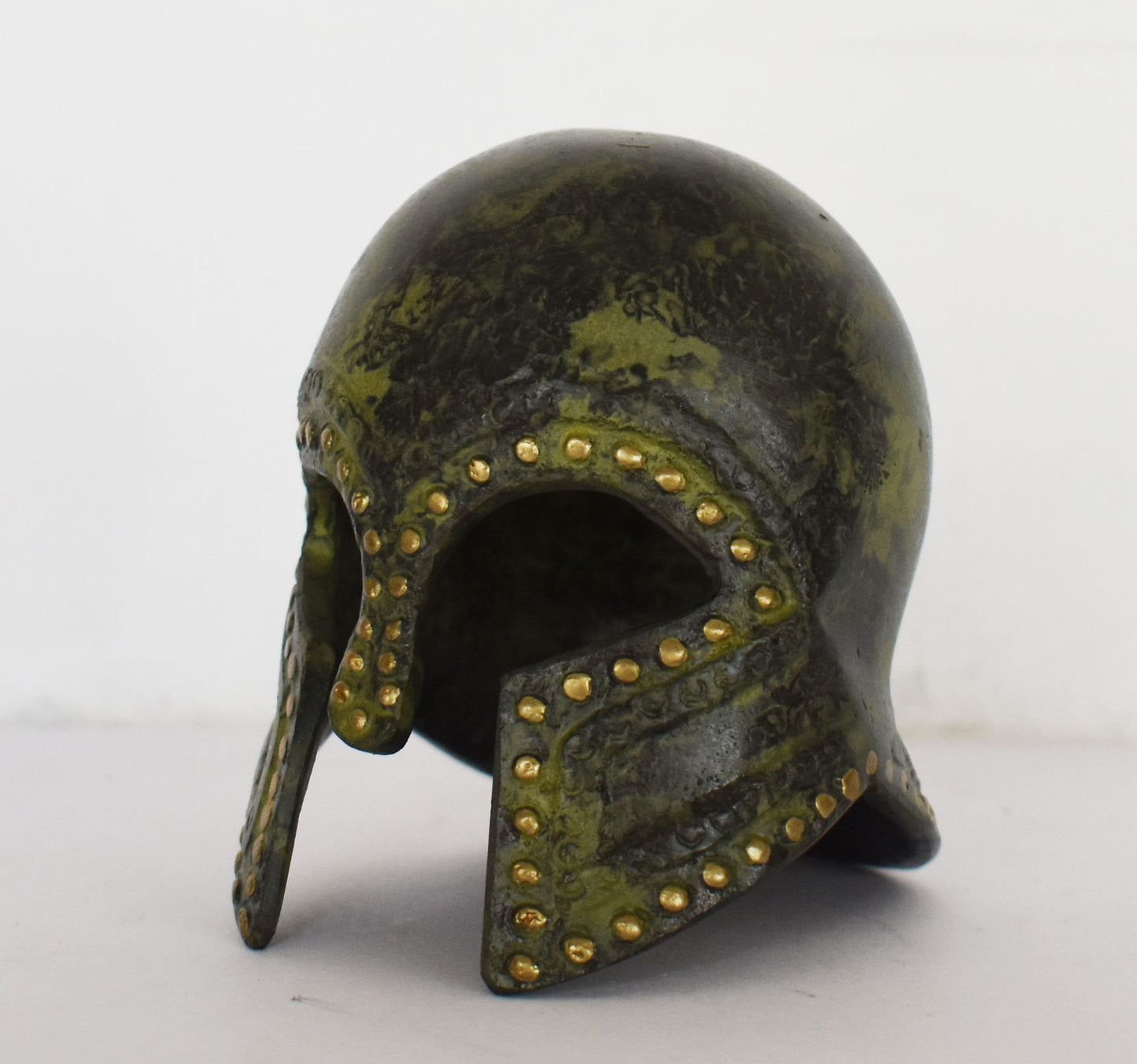 Ancient Greek Corinthian Helmet, from Olympia - Museum Replica - pure bronze  statue