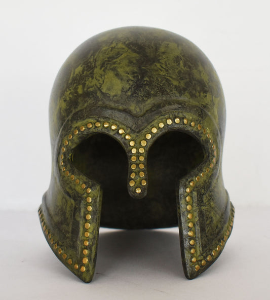 Ancient Greek Corinthian Helmet - From Olympia - Corinthian Type - Museum Reproduction - pure bronze  statue