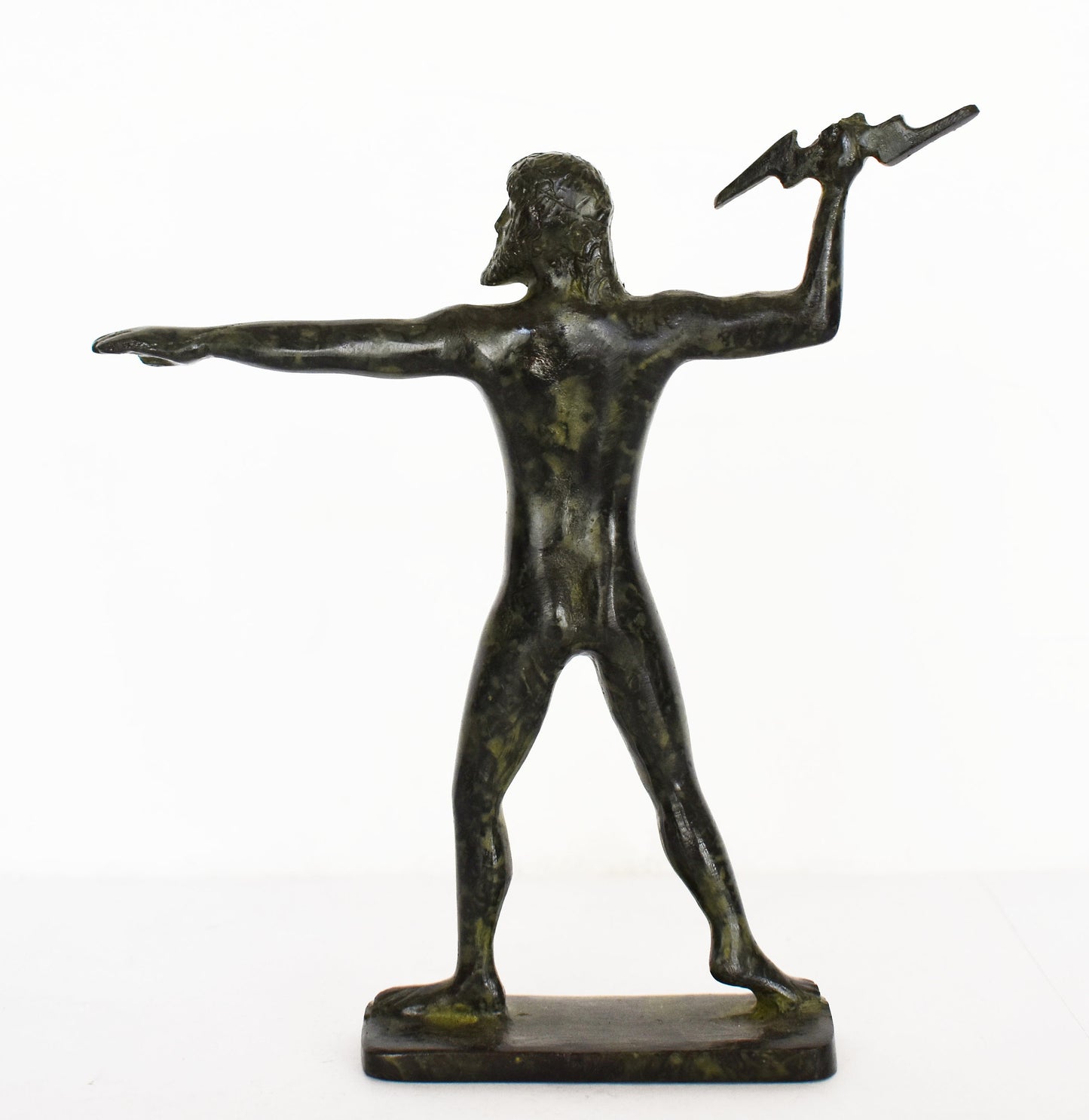 Zeus Jupiter-  Greek Roman King of all Gods of Mount Olympus - Ruler of Sky, Lightning and Thunder - Chief Figure - pure bronze statue