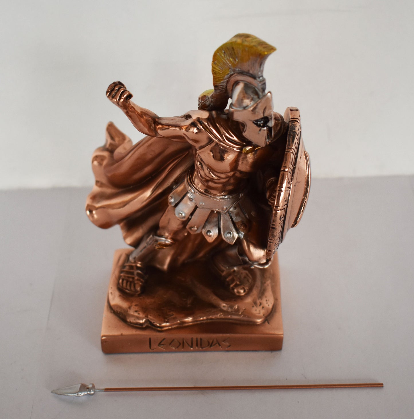 Leonidas - Spartan king - 300 - the epitome of bravery exhibited against overwhelming odds - Copper Plated Alabaster