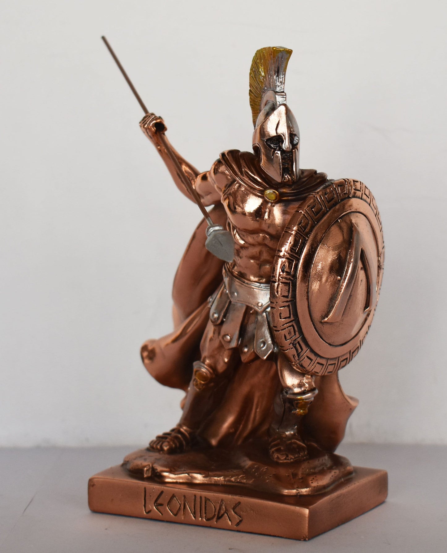 Leonidas - Spartan king - 300 - the epitome of bravery exhibited against overwhelming odds - Copper Plated Alabaster