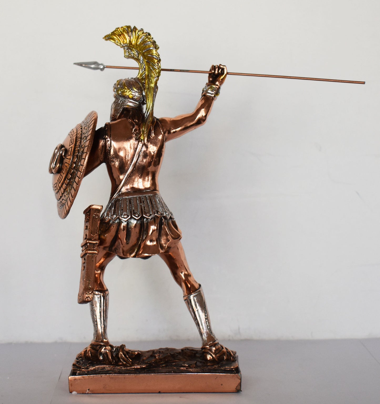 Leonidas - Spartan King - Leader of 300 warriors - Battle of Thermopylae - 480 BC - Molon Labe, Come and Take Them - Copper Plated Alabaster