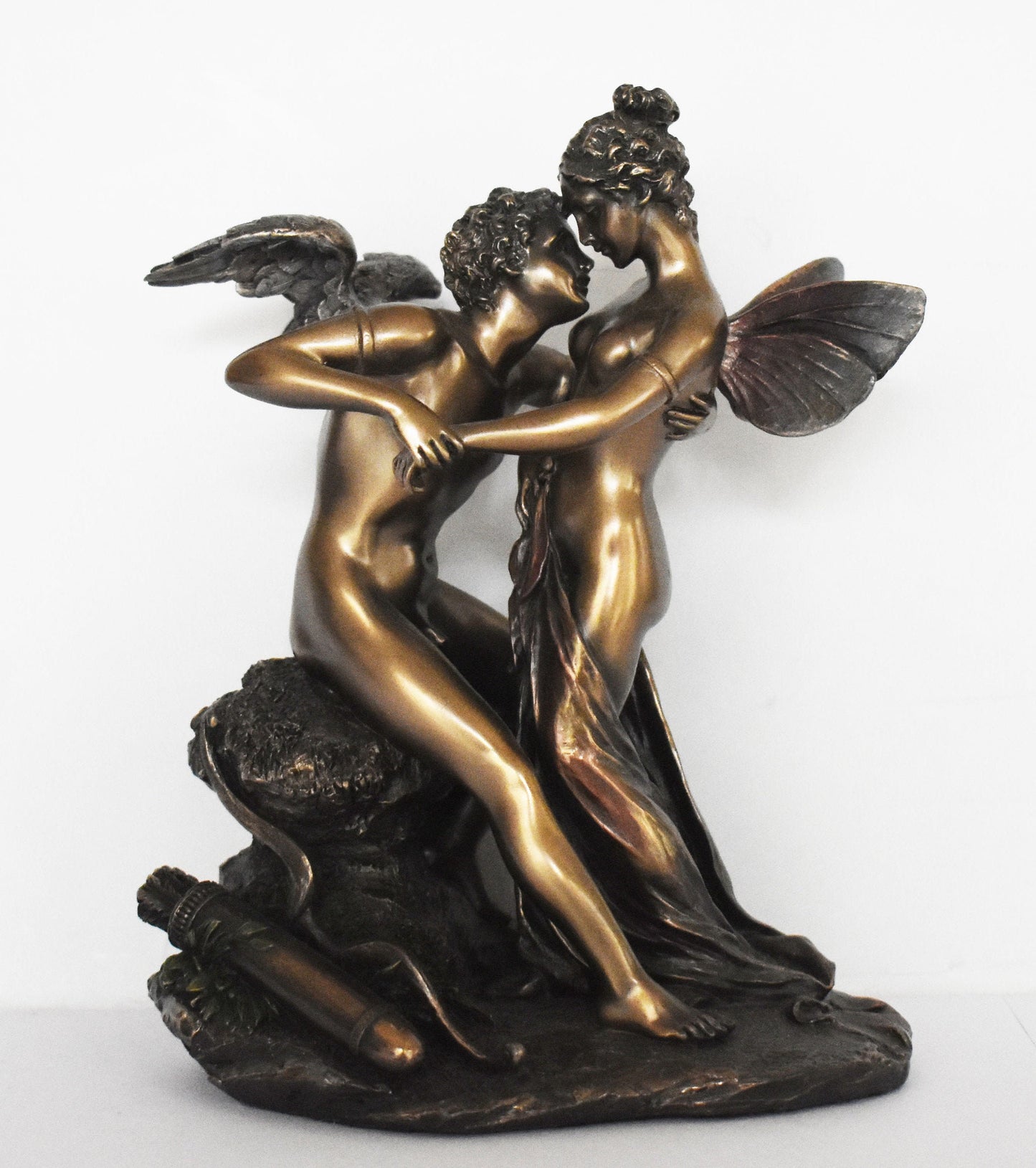Eros and Psyche - Love and Soul - One of the most Beautiful Greek Myths -  Together Forever - Cold Cast Bronze Resin