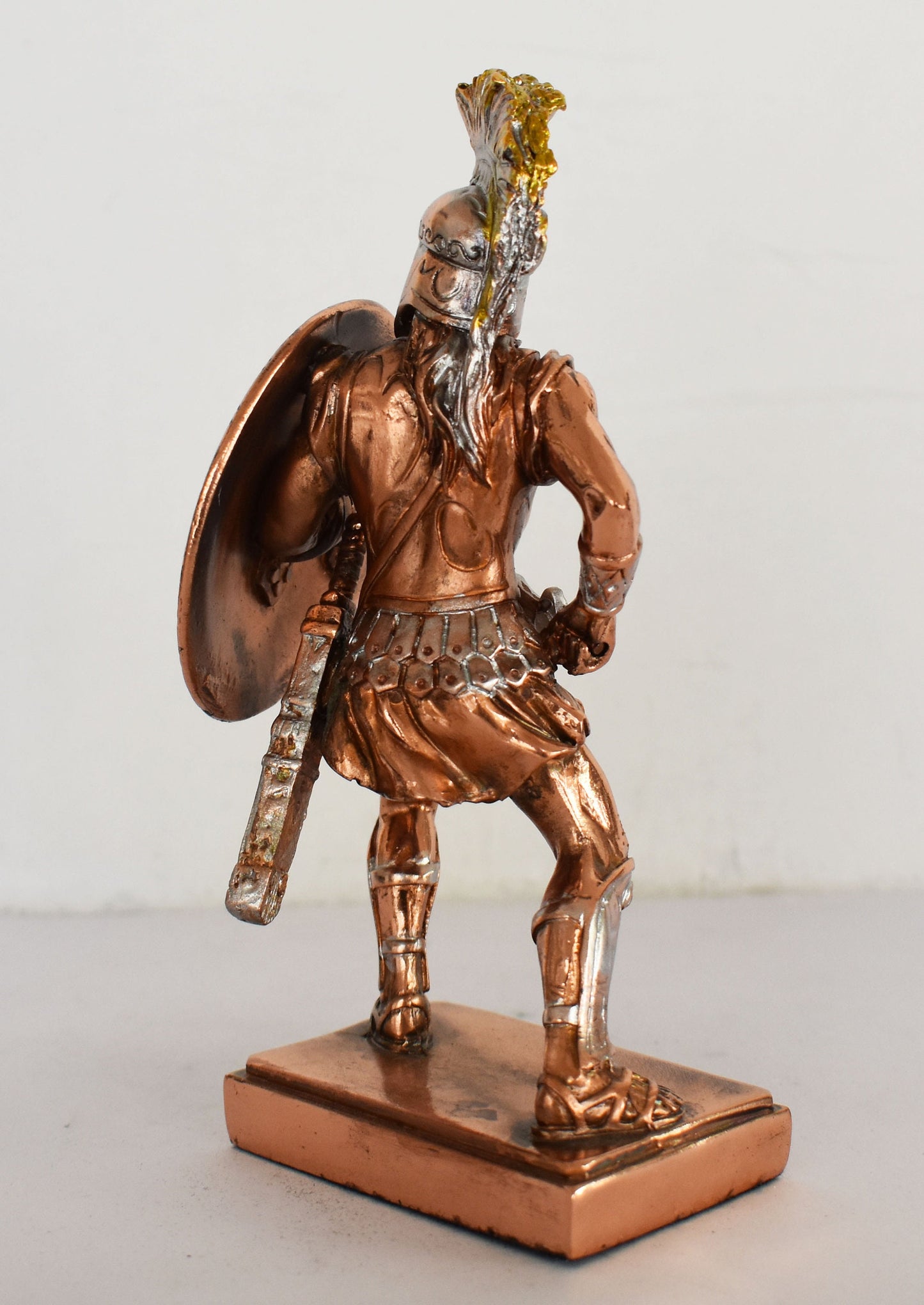 Spartan Hoplite - King Leonidas Warrior - 300 against Persian Army - Power - Battle of Thermopylae - 480 BC - Copper Plated Alabaster